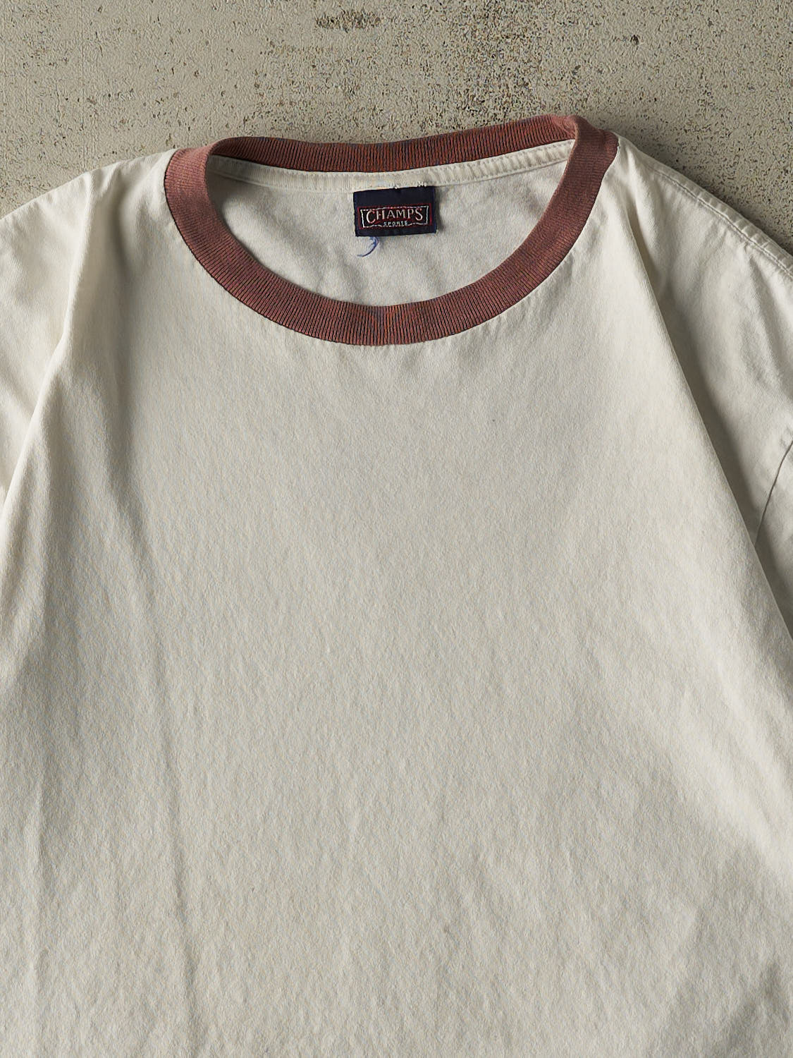 Vintage 90s White Blank Ringer Tee (M)
