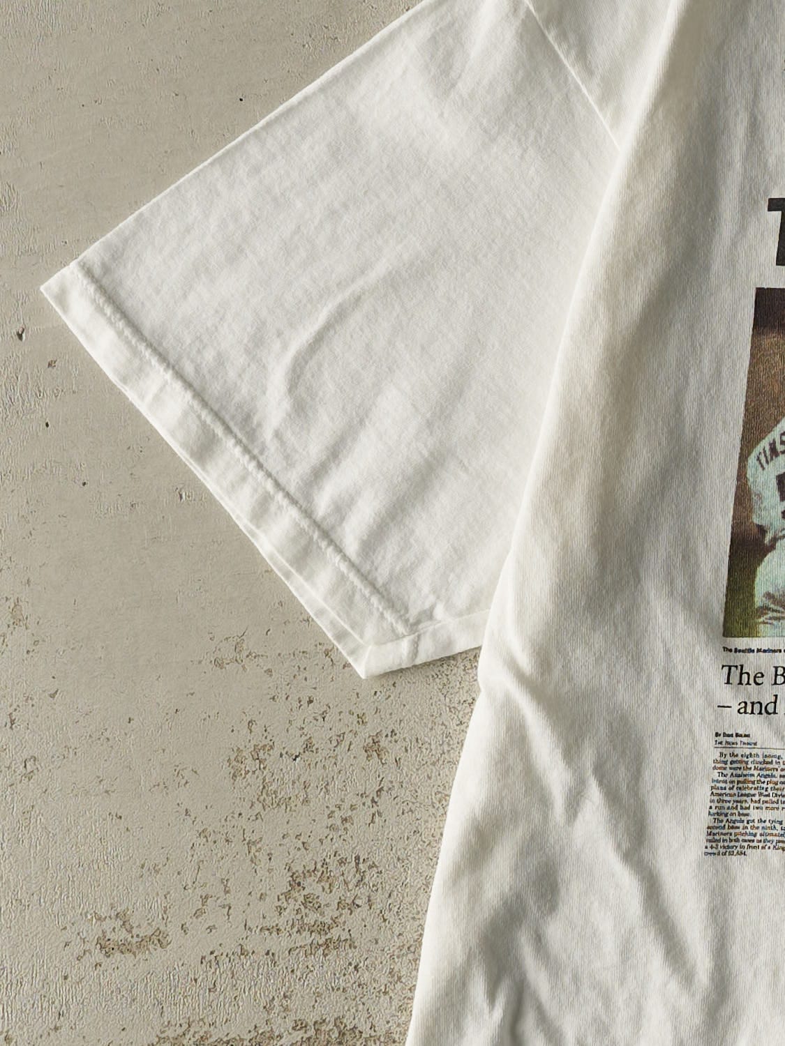 Vintage 97' White Seattle Mariners AL West Champs Tee (L/XL)