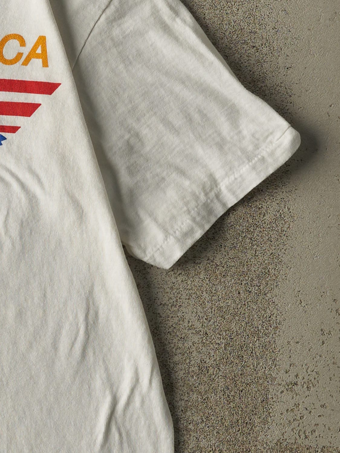 Vintage 88' White Team America Soccer Single Stitch Tee (XS/S)