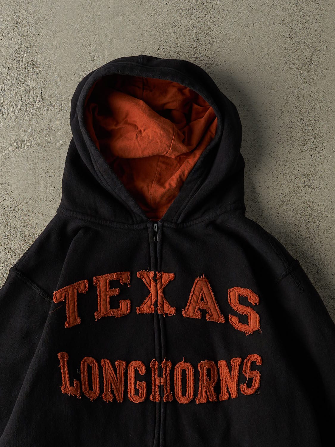 Vintage Y2K Black University of Texas Longhorns Zip Up Hoodie (M)