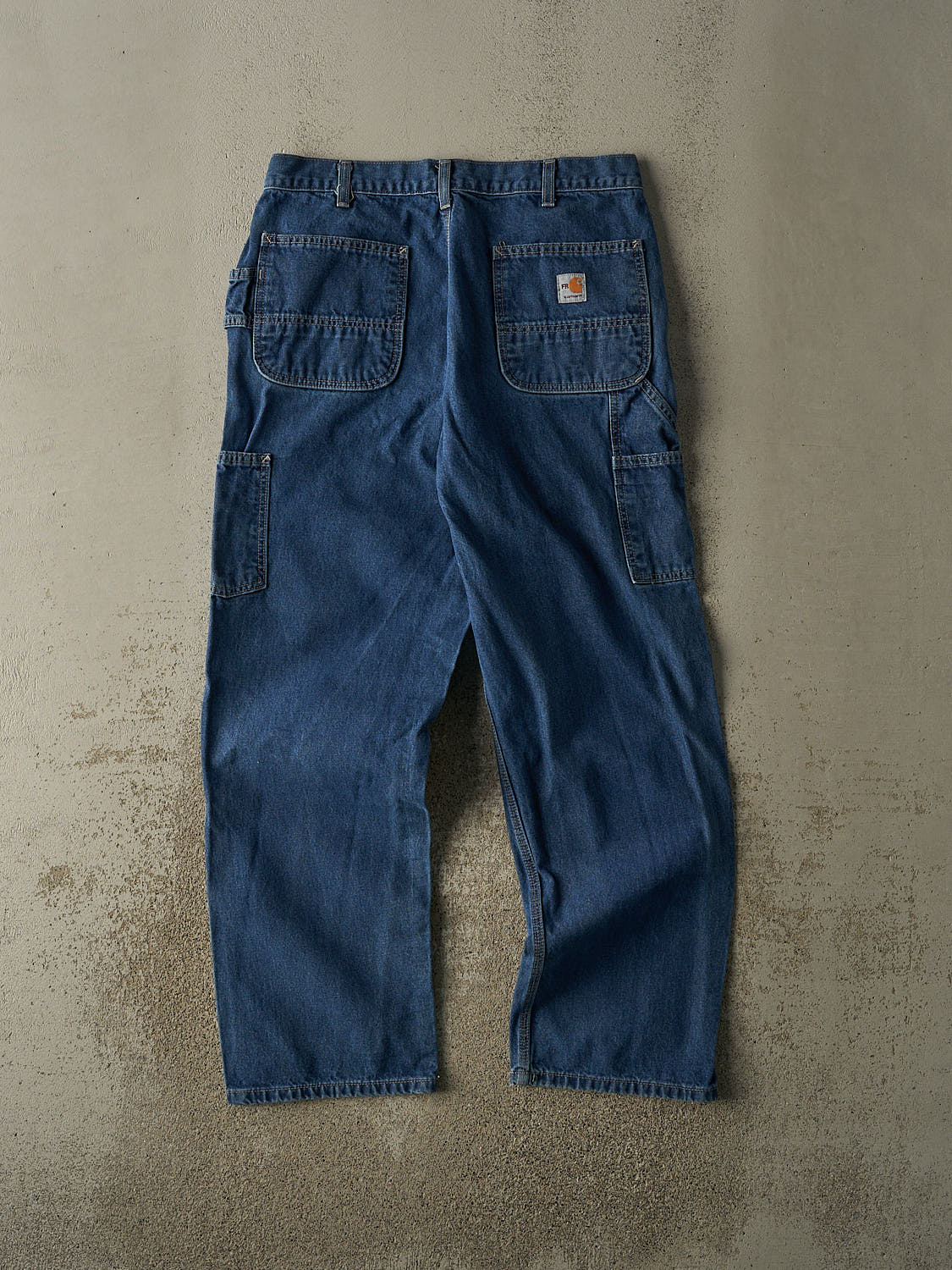 Vintage Y2K Dark Wash Carhartt Fire Resistant Carpenter Jeans (33x31)