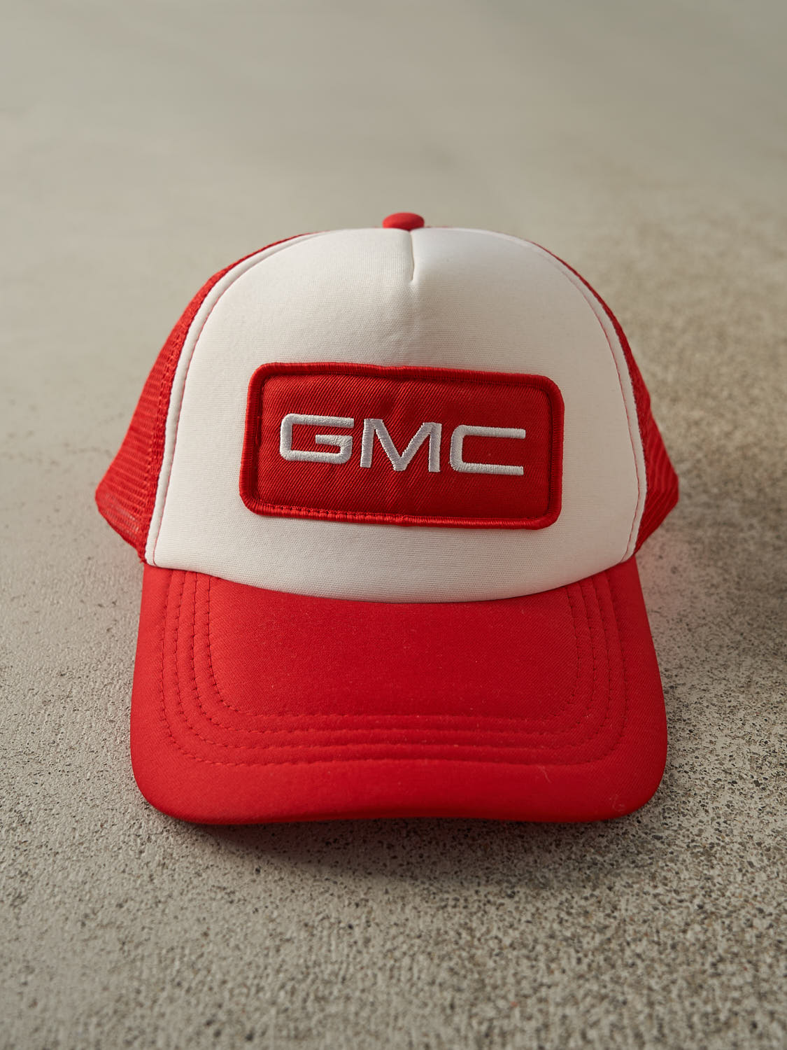 Vintage 90s Red & White GMC Embroidered Foam Trucker (O/S)
