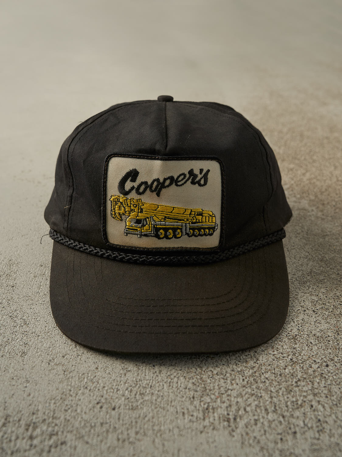 Vintage 80s Black Cooper's Embroidered Snapback (O/S)