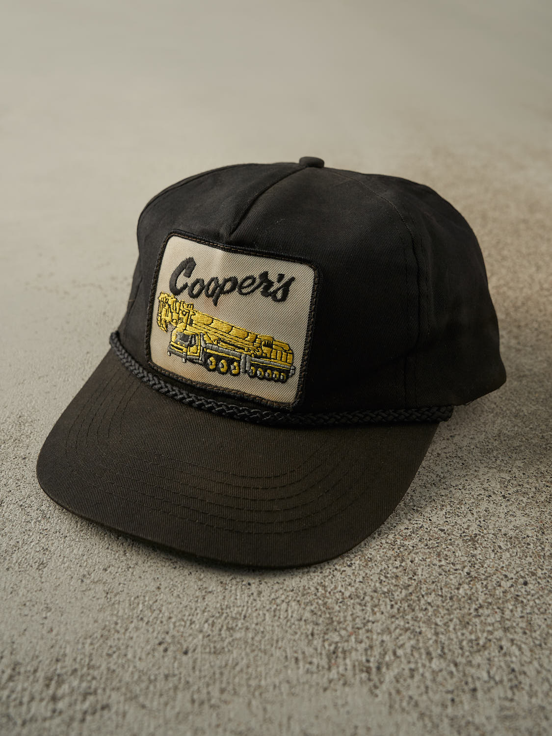Vintage 80s Black Cooper's Embroidered Snapback (O/S)