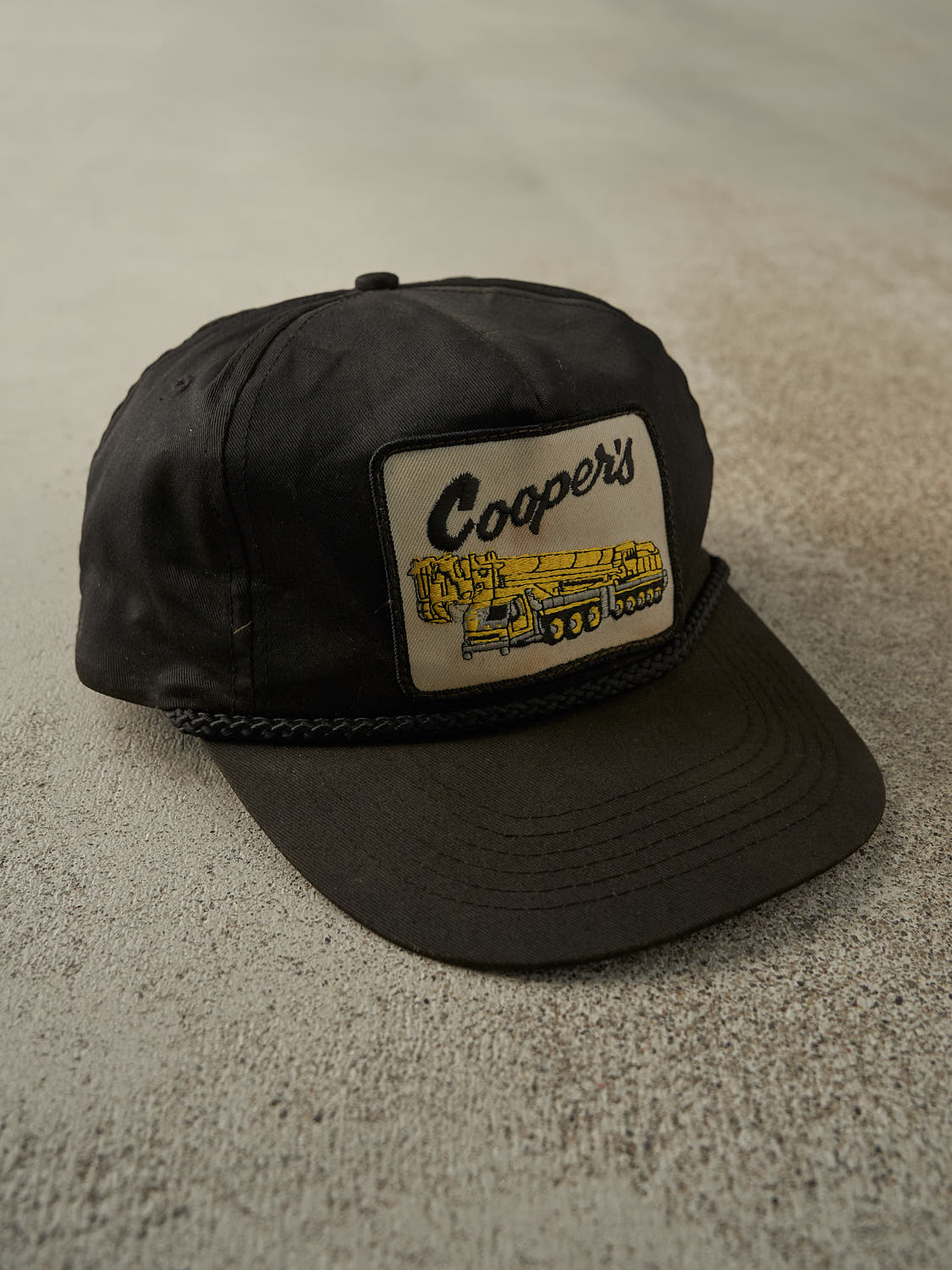 Vintage 80s Black Cooper's Embroidered Snapback (O/S)