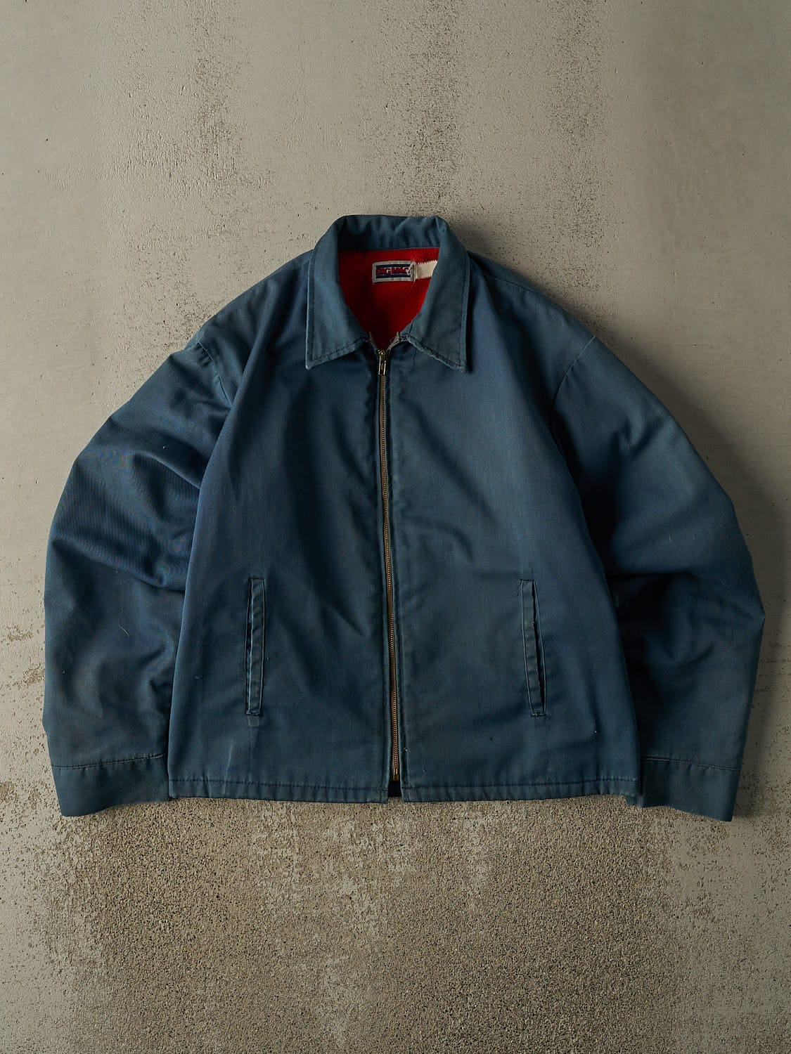 Vintage 80s Blue Big Mac Fleece Lined Work Jacket (M)