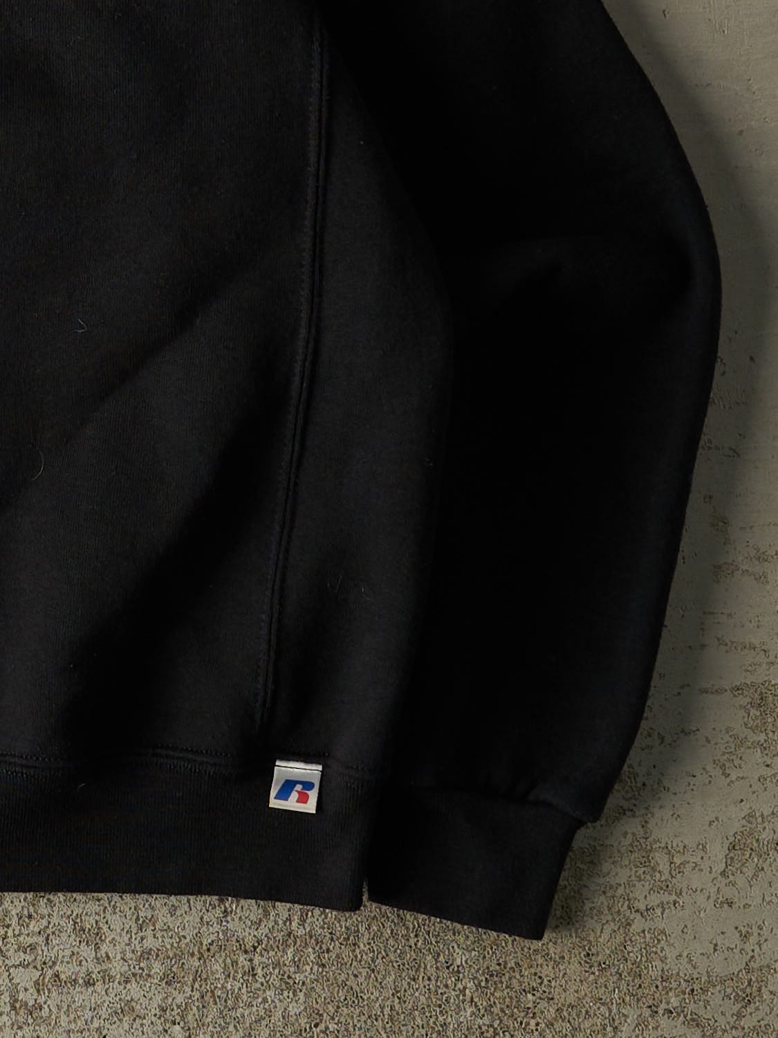 Vintage Y2K Black Russell Athletic Hawks Hockey Crewneck (M/L)
