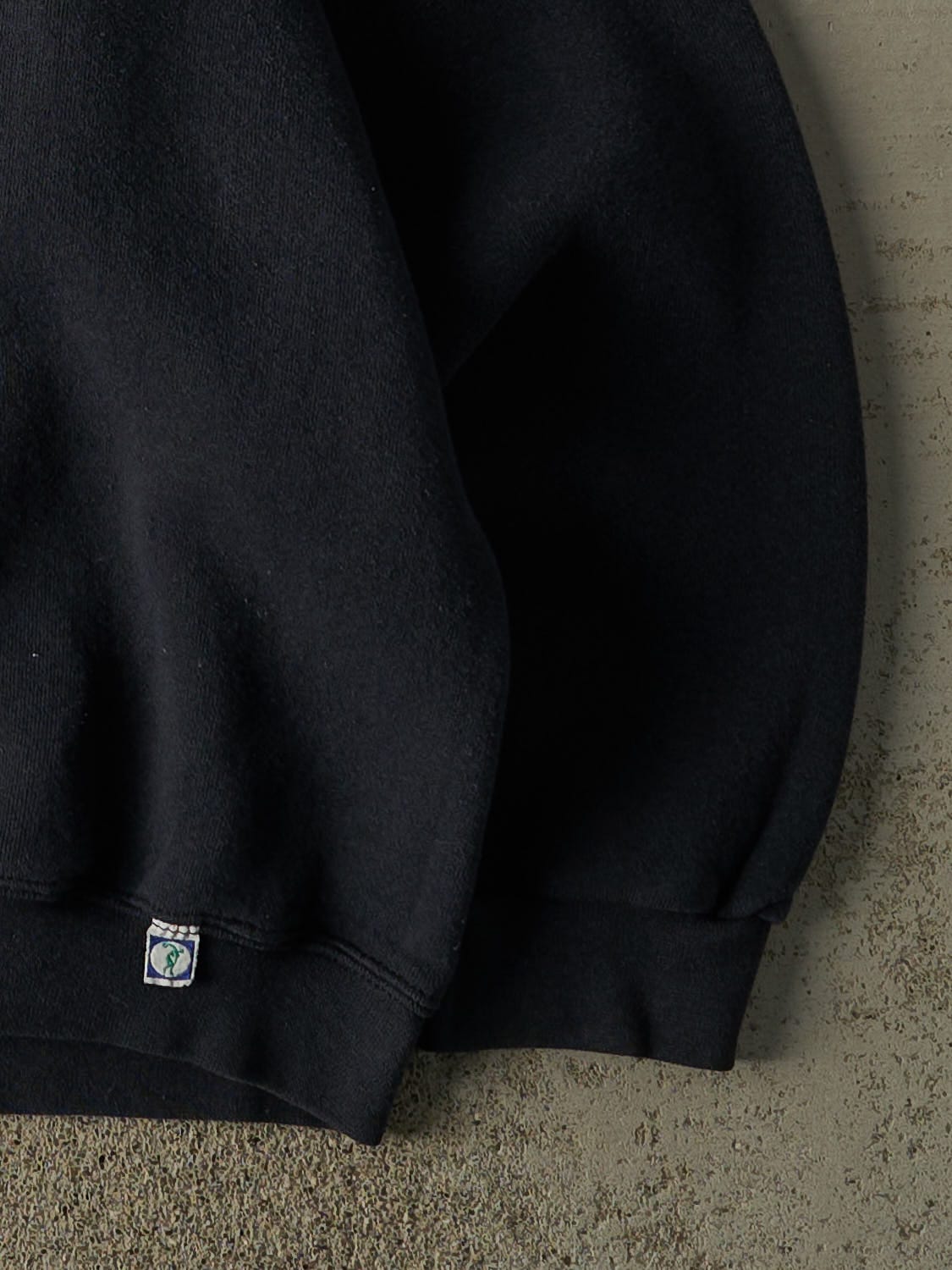 Vintage 90s Faded Black Discus Athletic Blank Crewneck (L/XL)