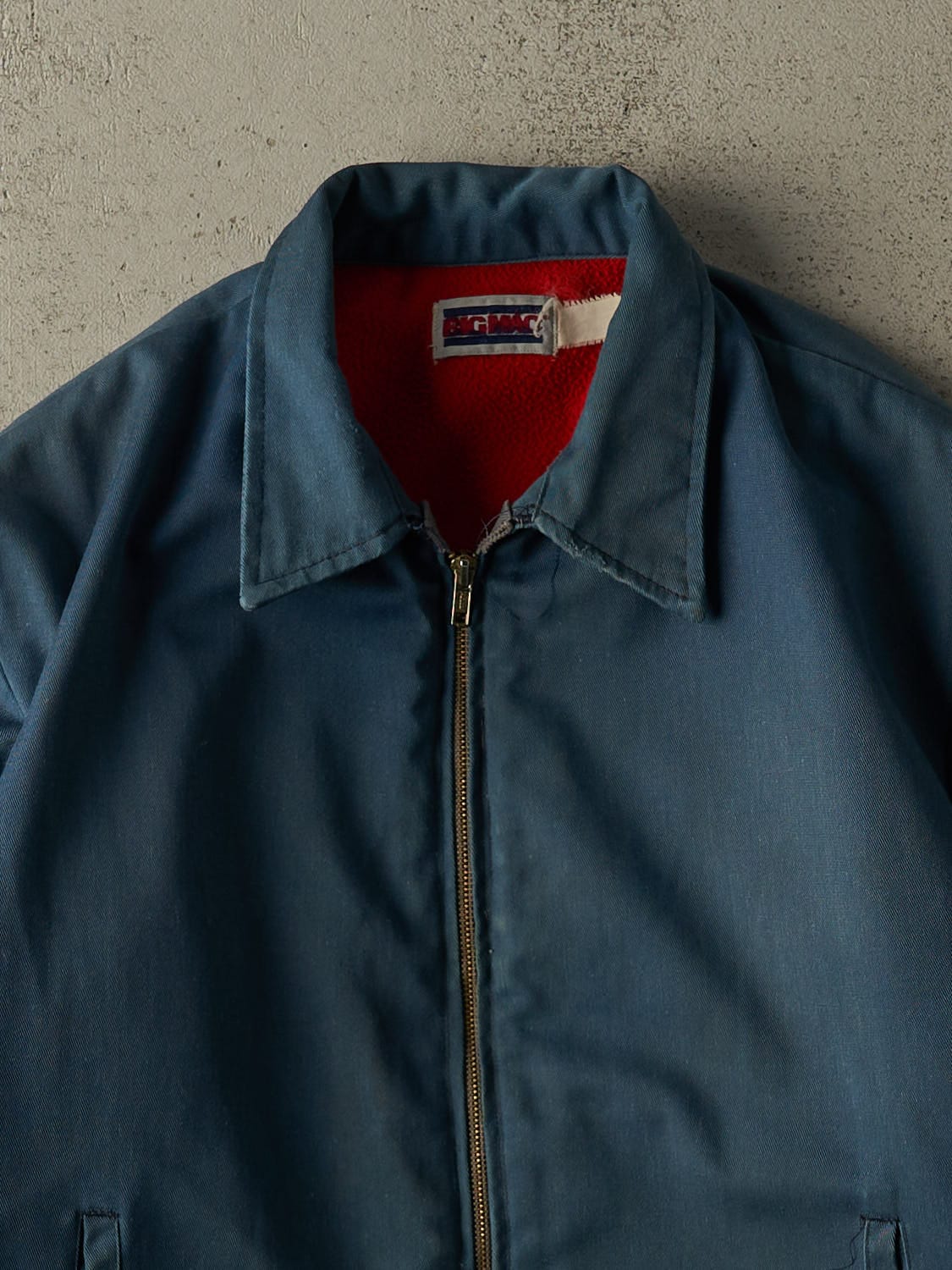 Vintage 80s Blue Big Mac Fleece Lined Work Jacket (M)