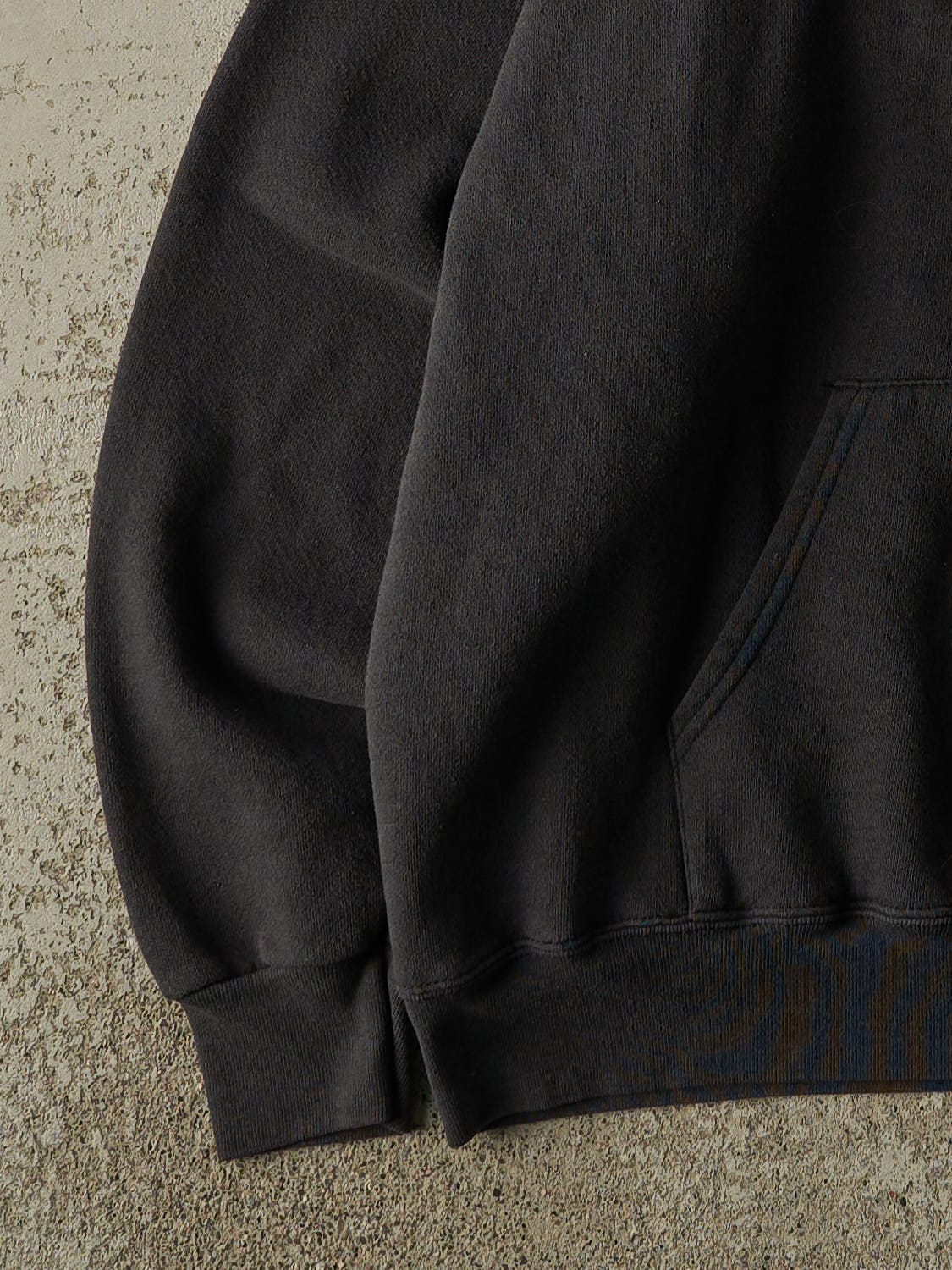 Vintage 90s Faded Black University of Iowa Hawkeyes Hoodie (XL)