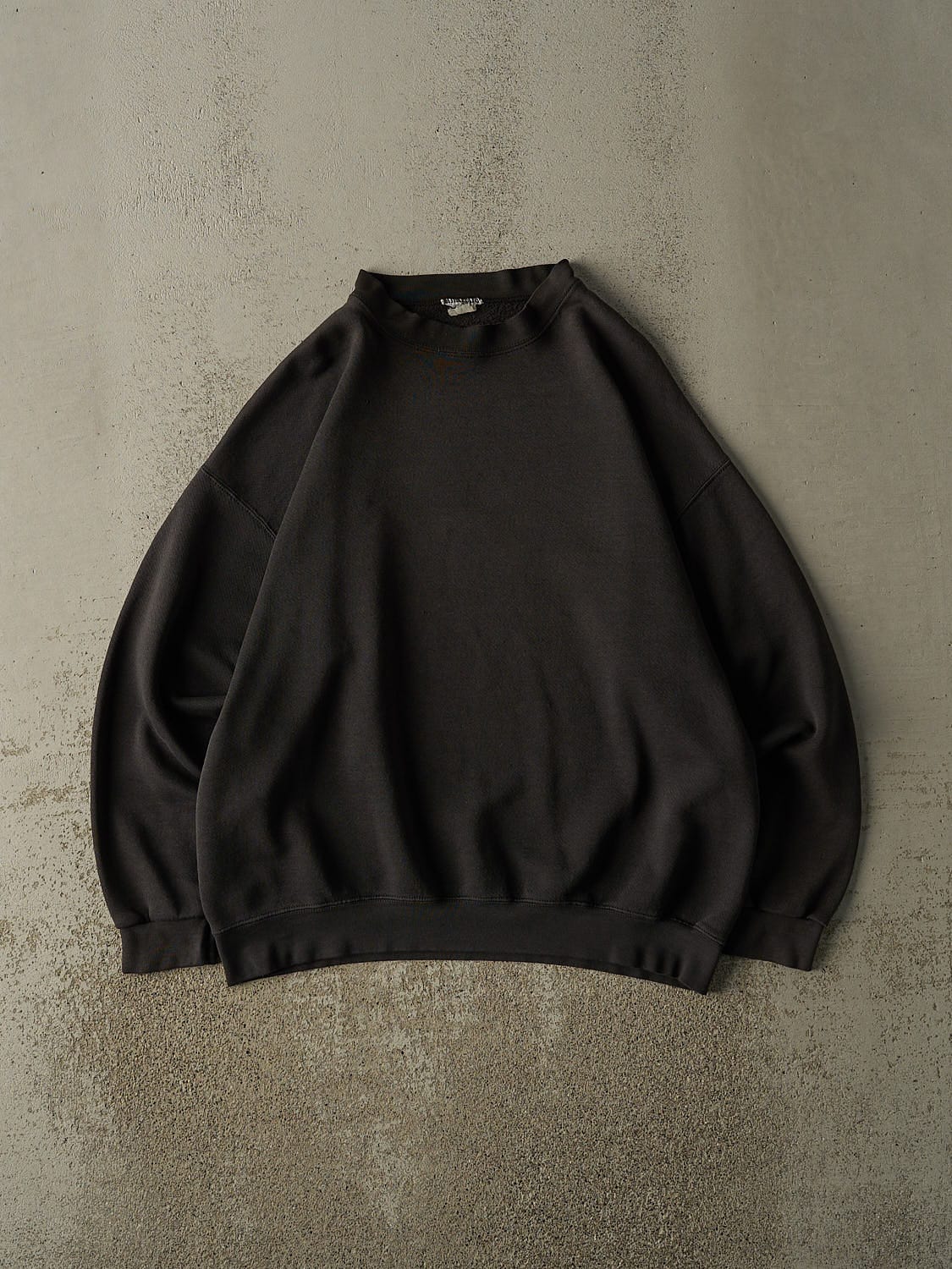 Vintage 80s Faded Black Blank Crewneck (L)