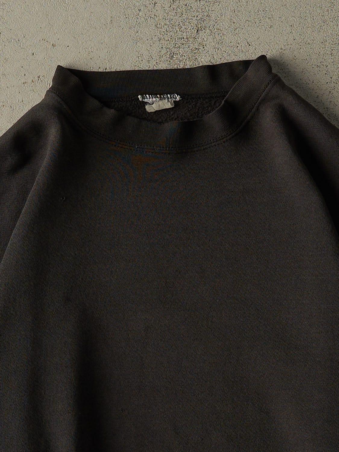 Vintage 80s Faded Black Blank Crewneck (L)