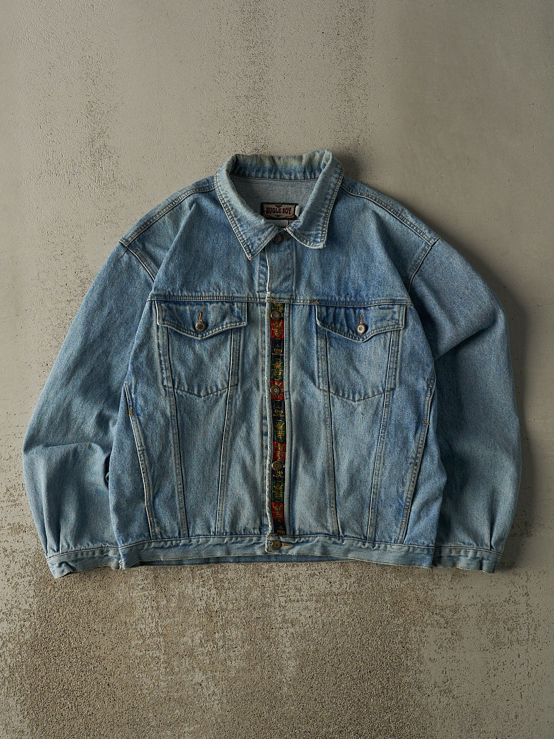 Vintage 90s Light Wash Bugle Boy Denim Jacket (M/L)