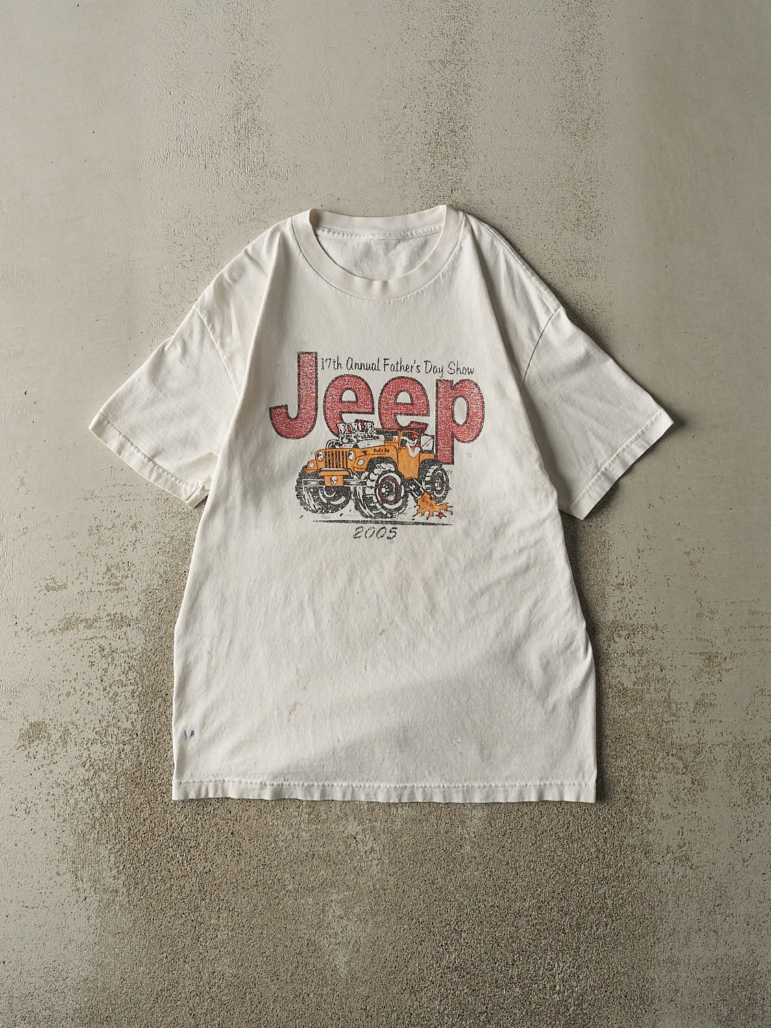 Vintage 05' White Jeep "Father's Day" Tee (L/XL)