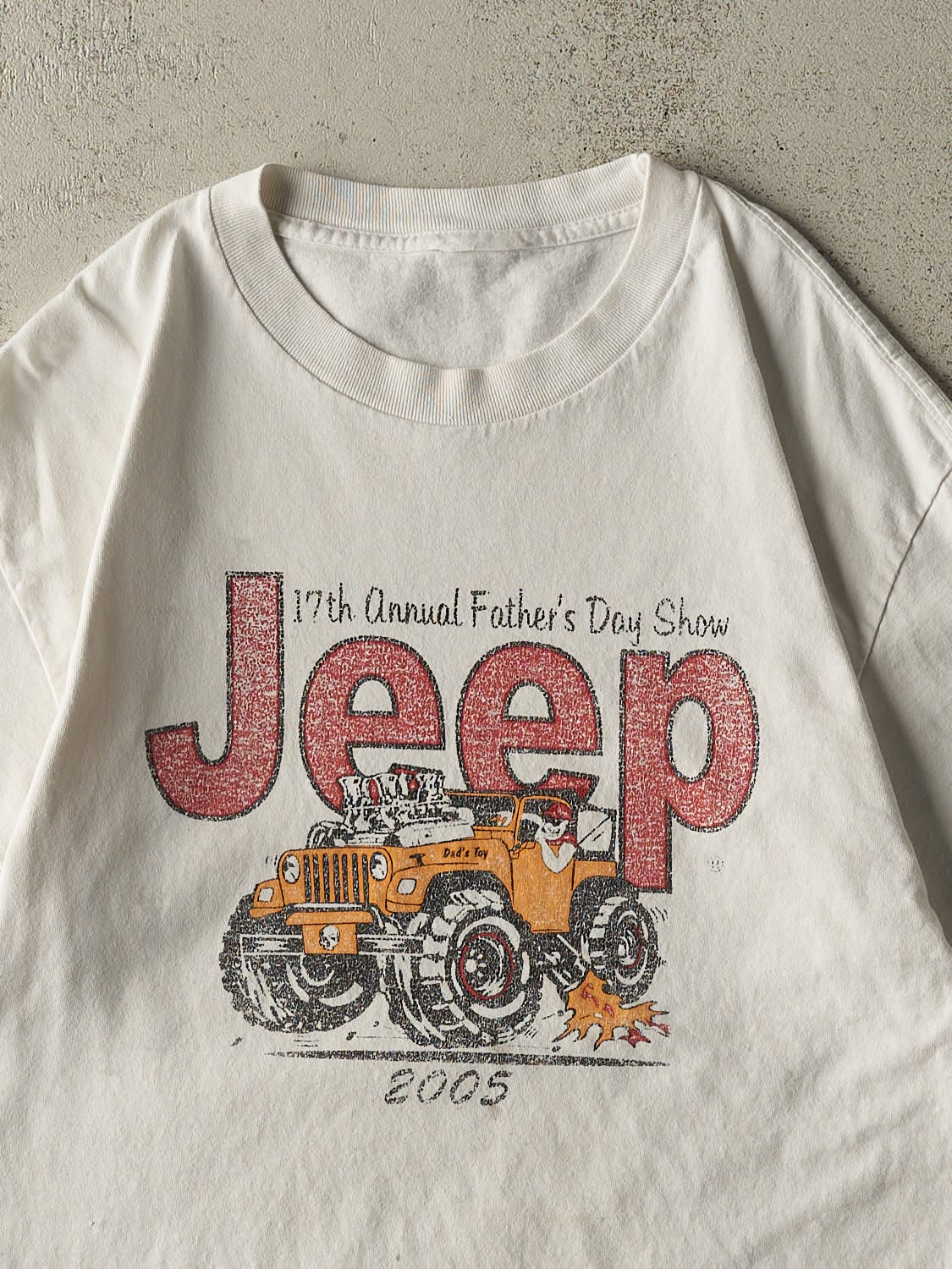 Vintage 05' White Jeep "Father's Day" Tee (L/XL)
