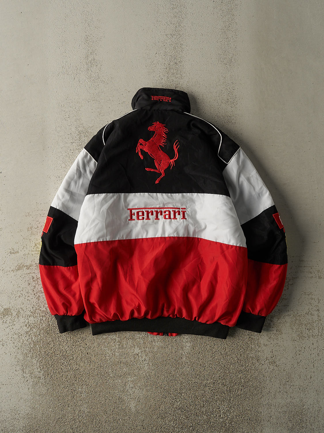 Vintage 90s Red, White & Black Ferrari Racing Jacket (M/L)