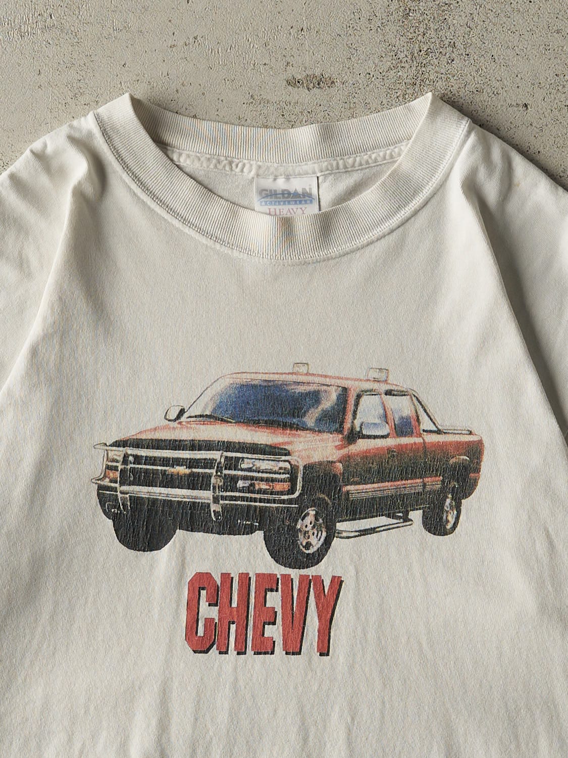 Vintage Y2K White Chevy Tee (M)