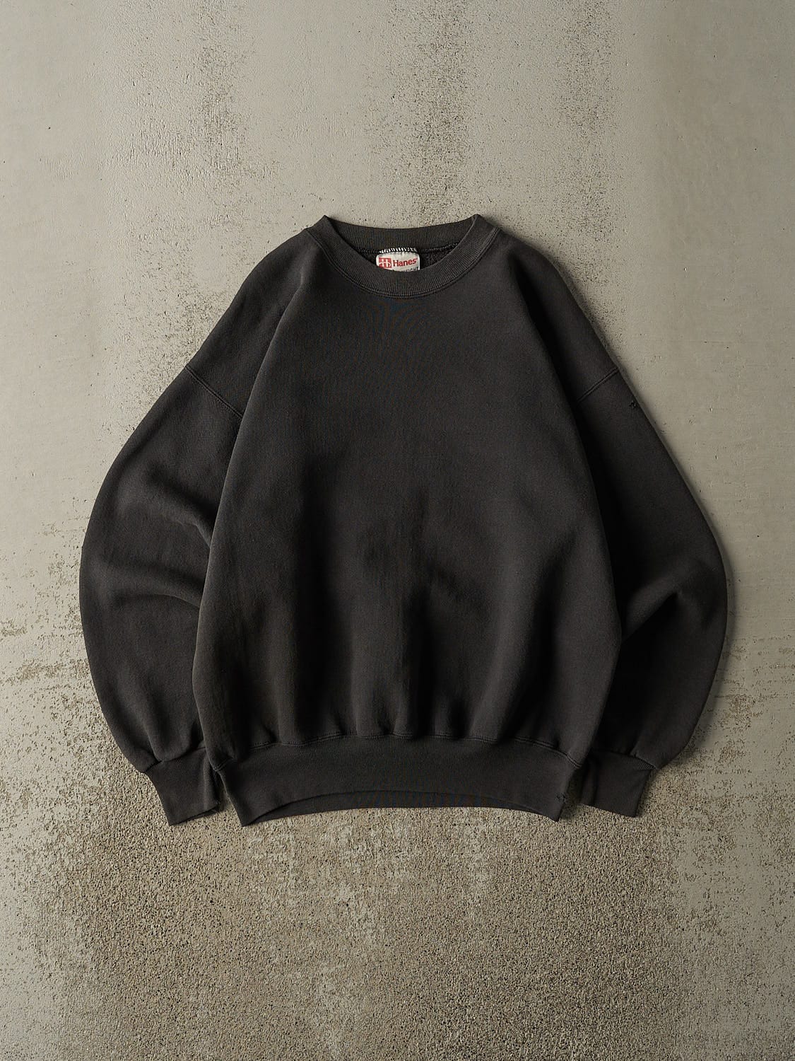 Vintage 90s Faded Black Blank Crewneck (S/M)