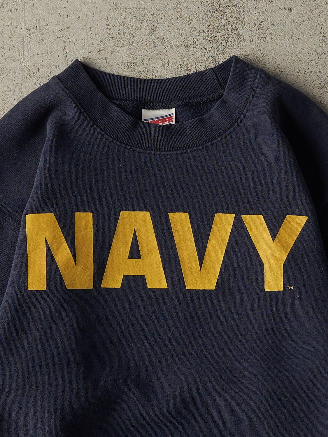 Vintage 90s Navy Blue US Navy Crewneck (XS)