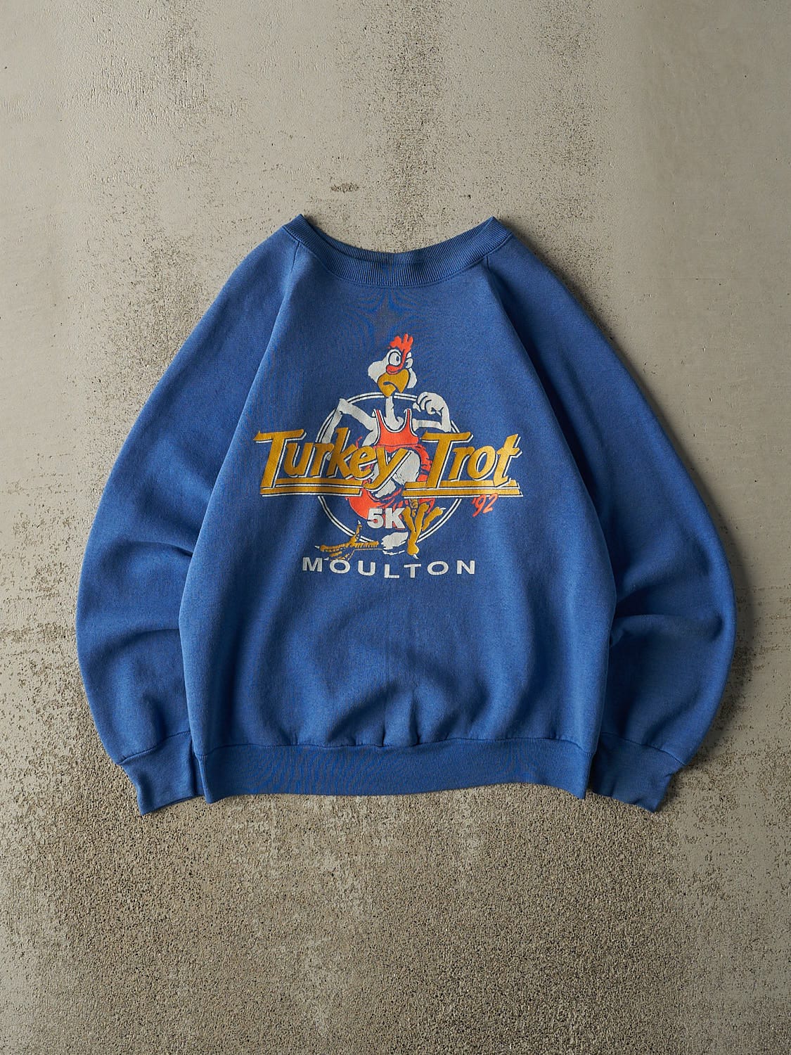 Vintage 92' Blue 5K Turkey Trot Crewneck (S/M)