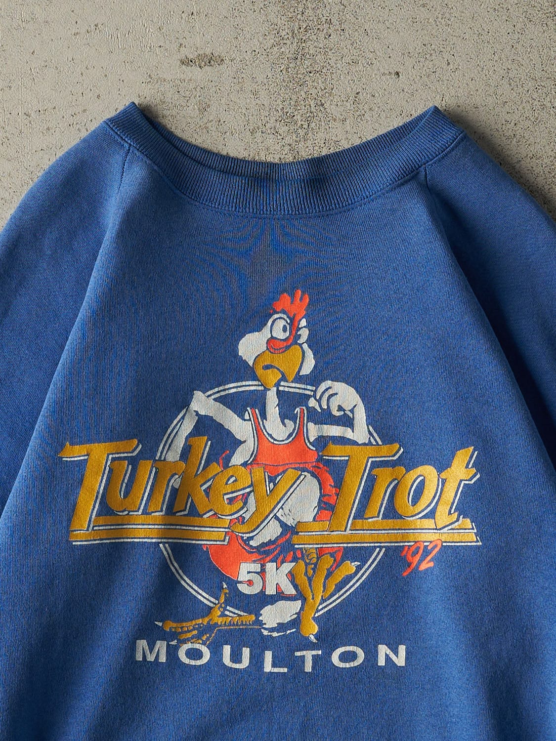 Vintage 92' Blue 5K Turkey Trot Crewneck (S/M)