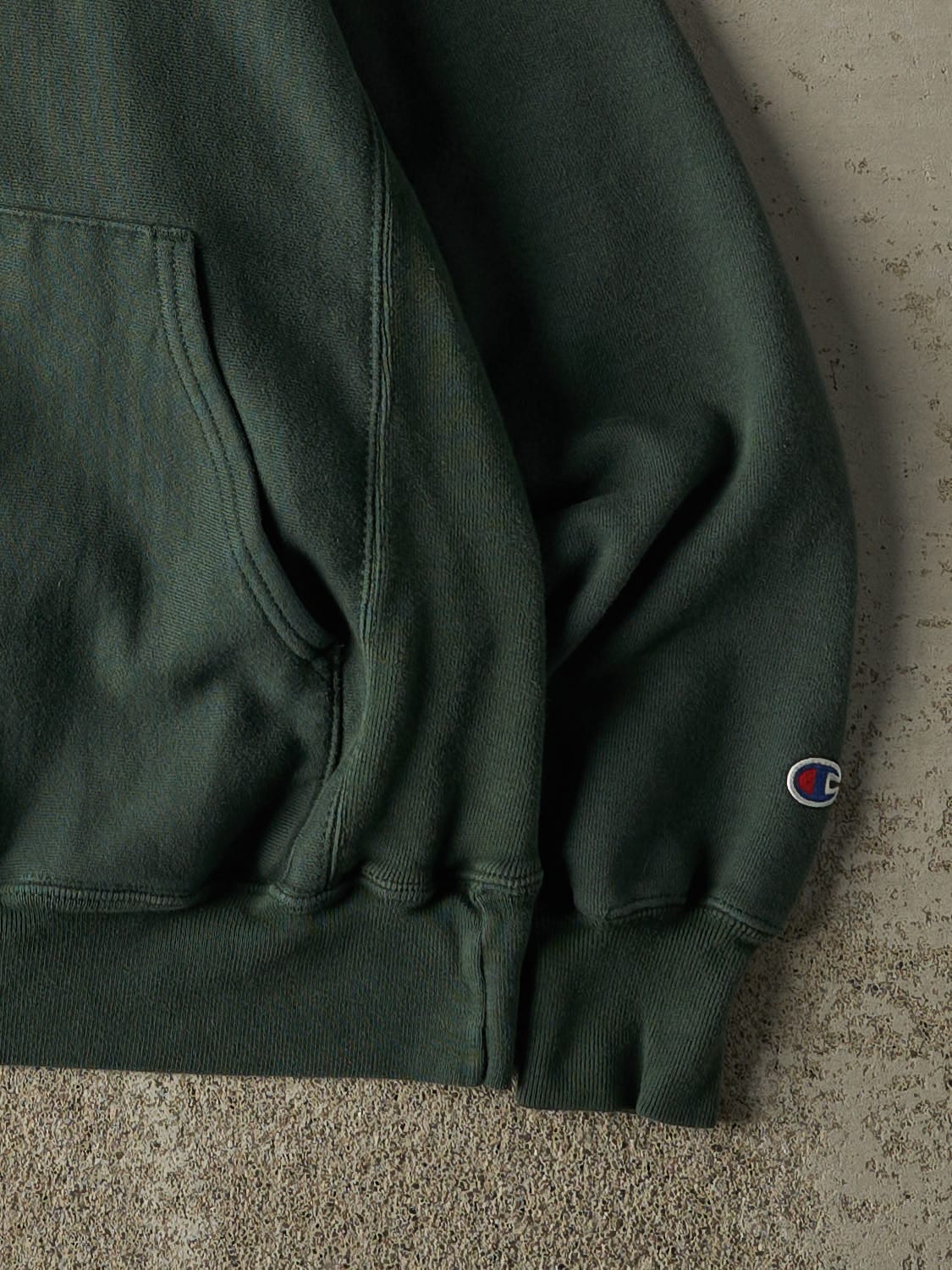 Vintage Y2K Green Champion Reverse Weave Loyola College Hoodie (XS/S)