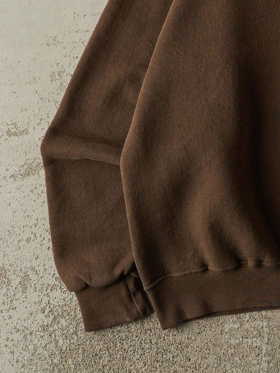 Vintage 90s Brown Blank Quarter Zip Sweatshirt (S/M)