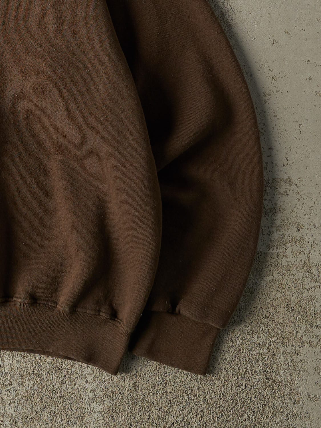 Vintage 90s Brown Blank Quarter Zip Sweatshirt (S/M)