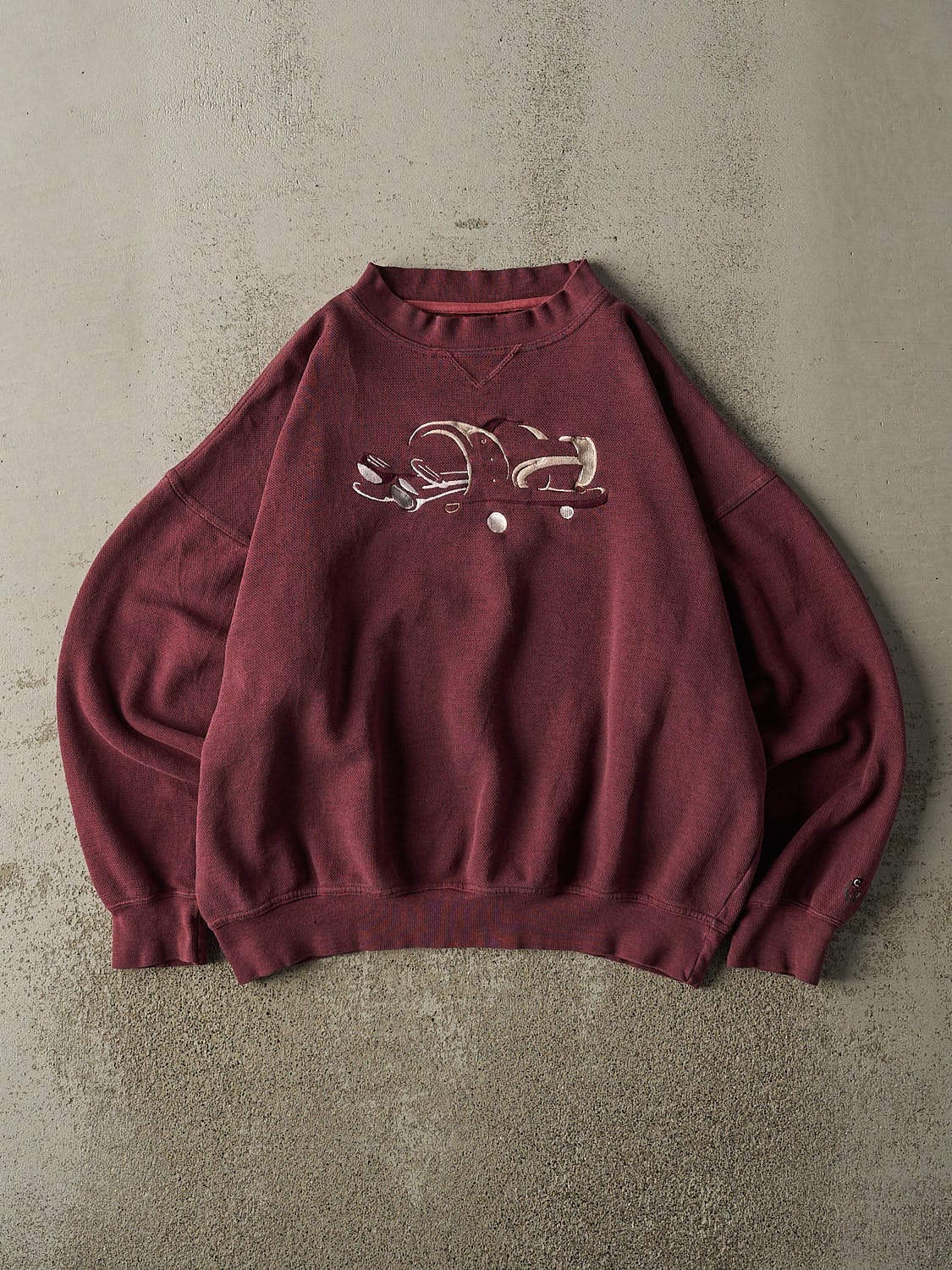 Vintage 80s Burgundy Golf Embroidered Crewneck (L)
