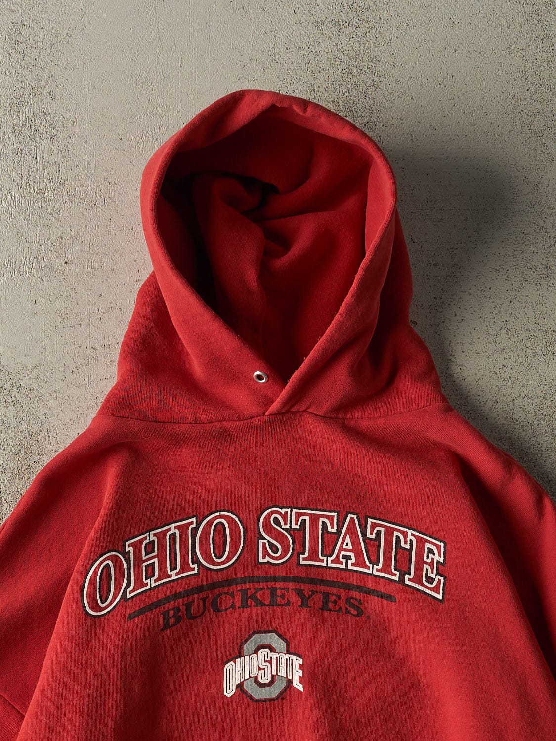 Vintage 90s Red Ohio State University Buckeyes Hoodie (L/XL)