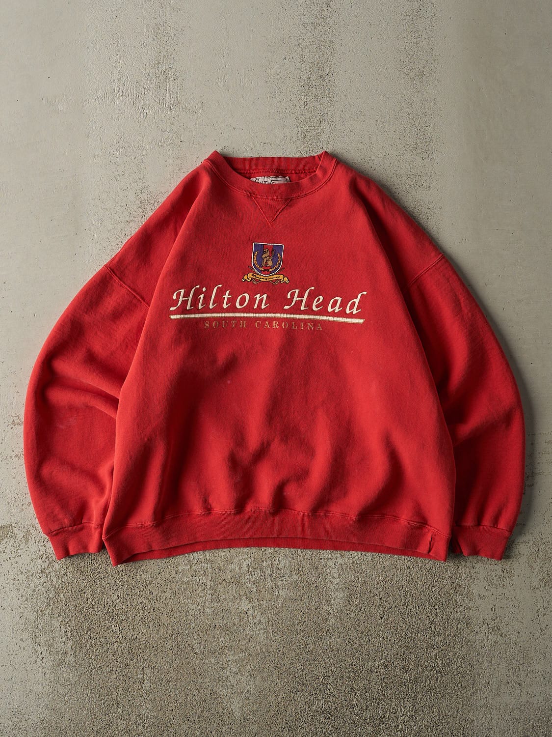 Vintage 80s Red Hilton Head South Carolina Crewneck (L/XL)