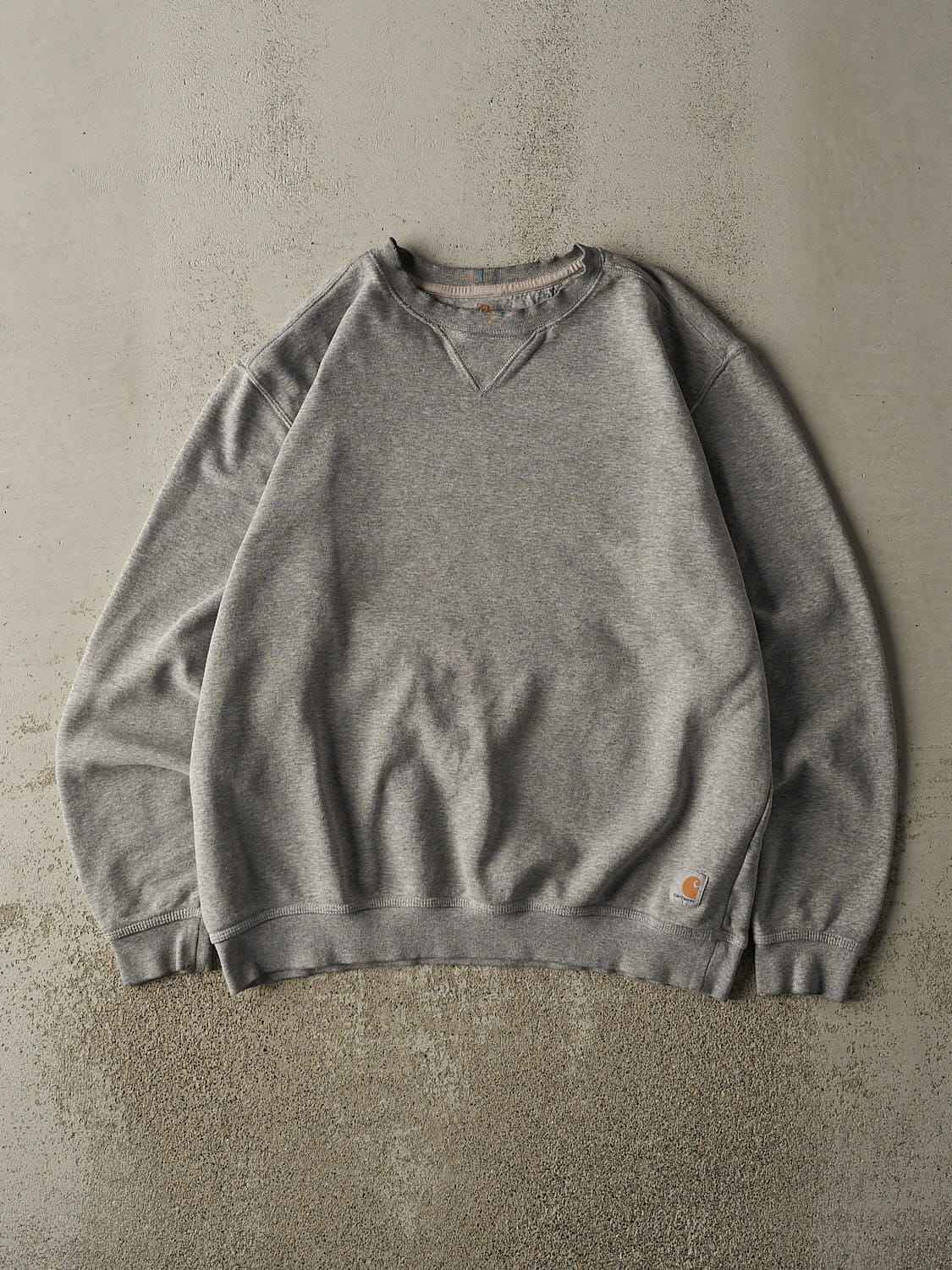 Vintage Y2K Grey Carhartt Embroidered Crewneck (L/XL)