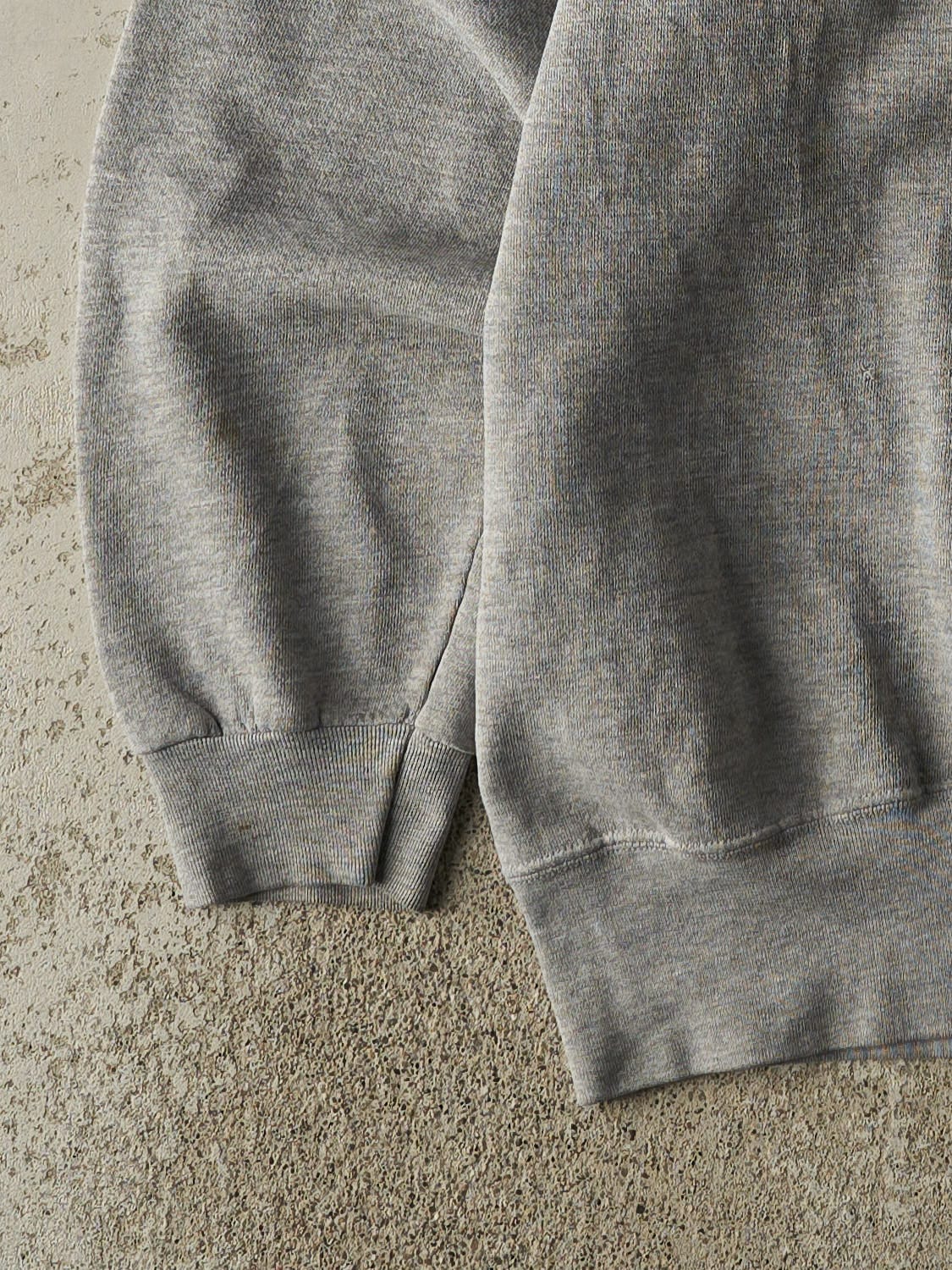 Vintage 90s Grey "Play Hockey, Teeth Optional" Slogan Crewneck (L/XL)
