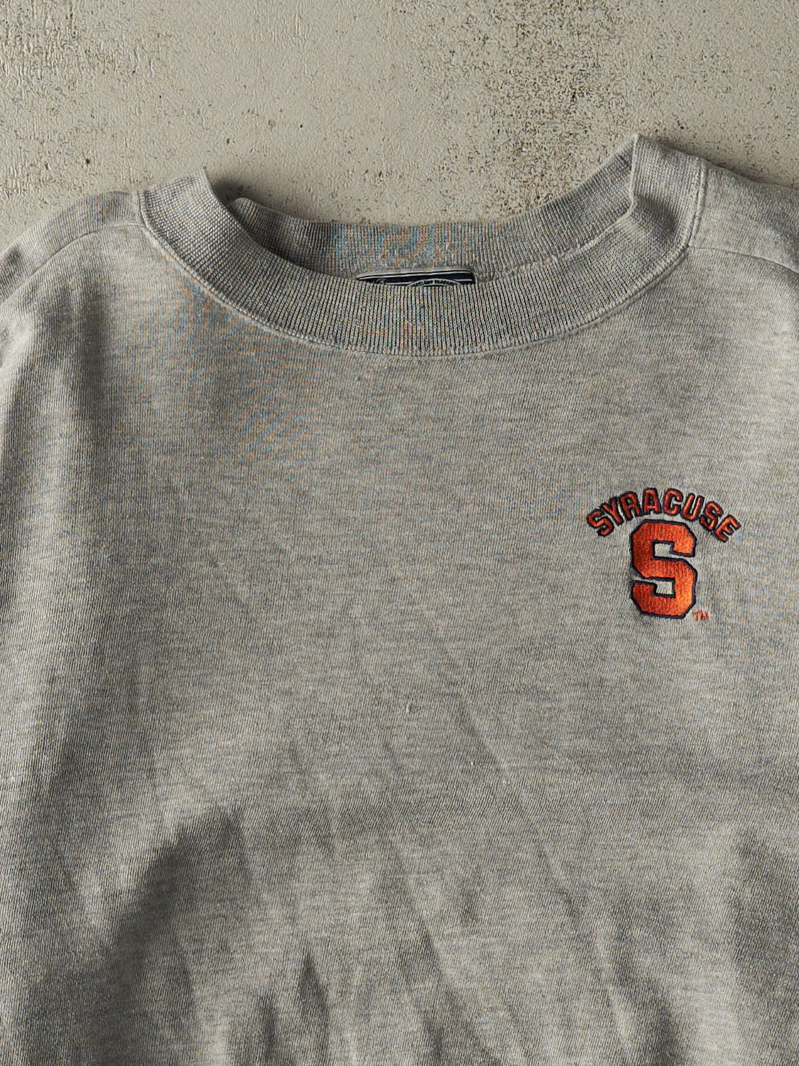 Vintage 90s Grey Syracuse University Embroidered Crewneck (XL)