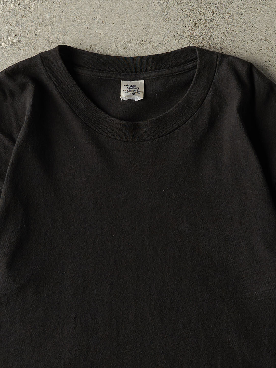 Vintage 80s Black Blank Single Stitch Tee (M/L)