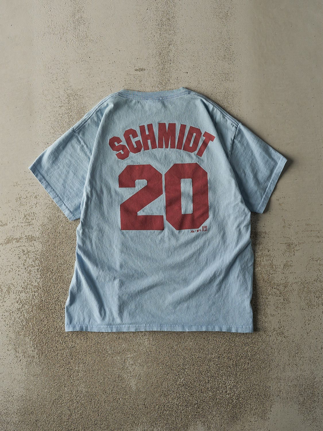 Vintage Y2K Baby Blue Philadelphia Phillies #20 Mike Schmidt Tee (M/L)