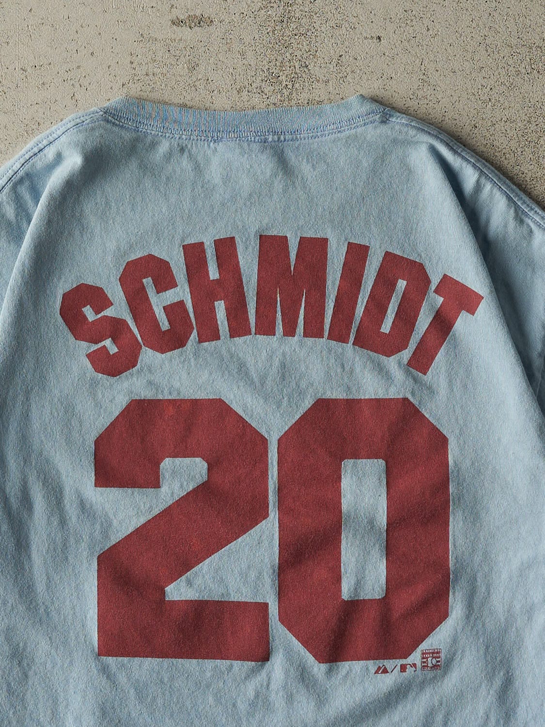 Vintage Y2K Baby Blue Philadelphia Phillies #20 Mike Schmidt Tee (M/L)