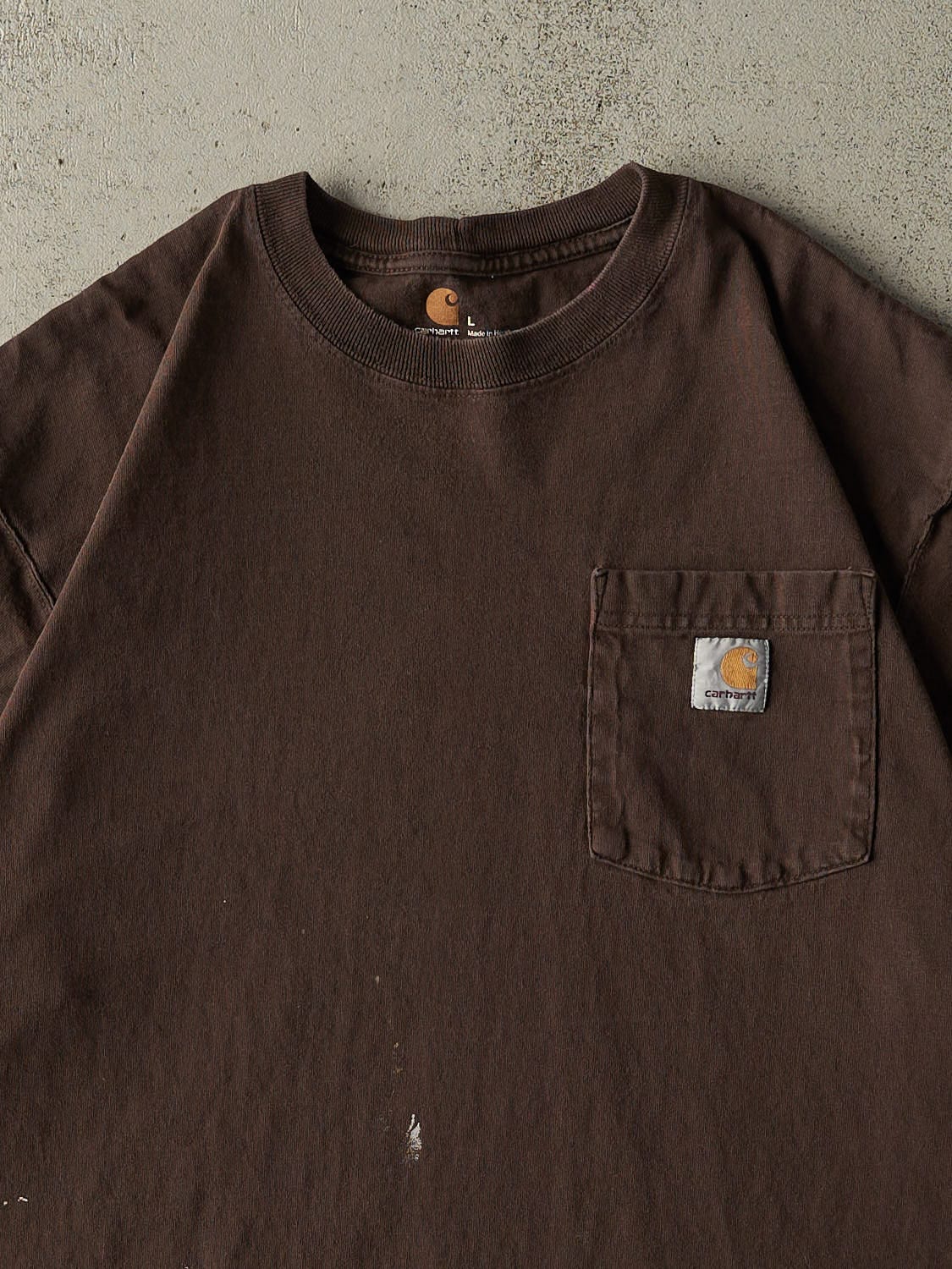 Vintage Y2K Brown Carhartt Pocket Tee (XL)