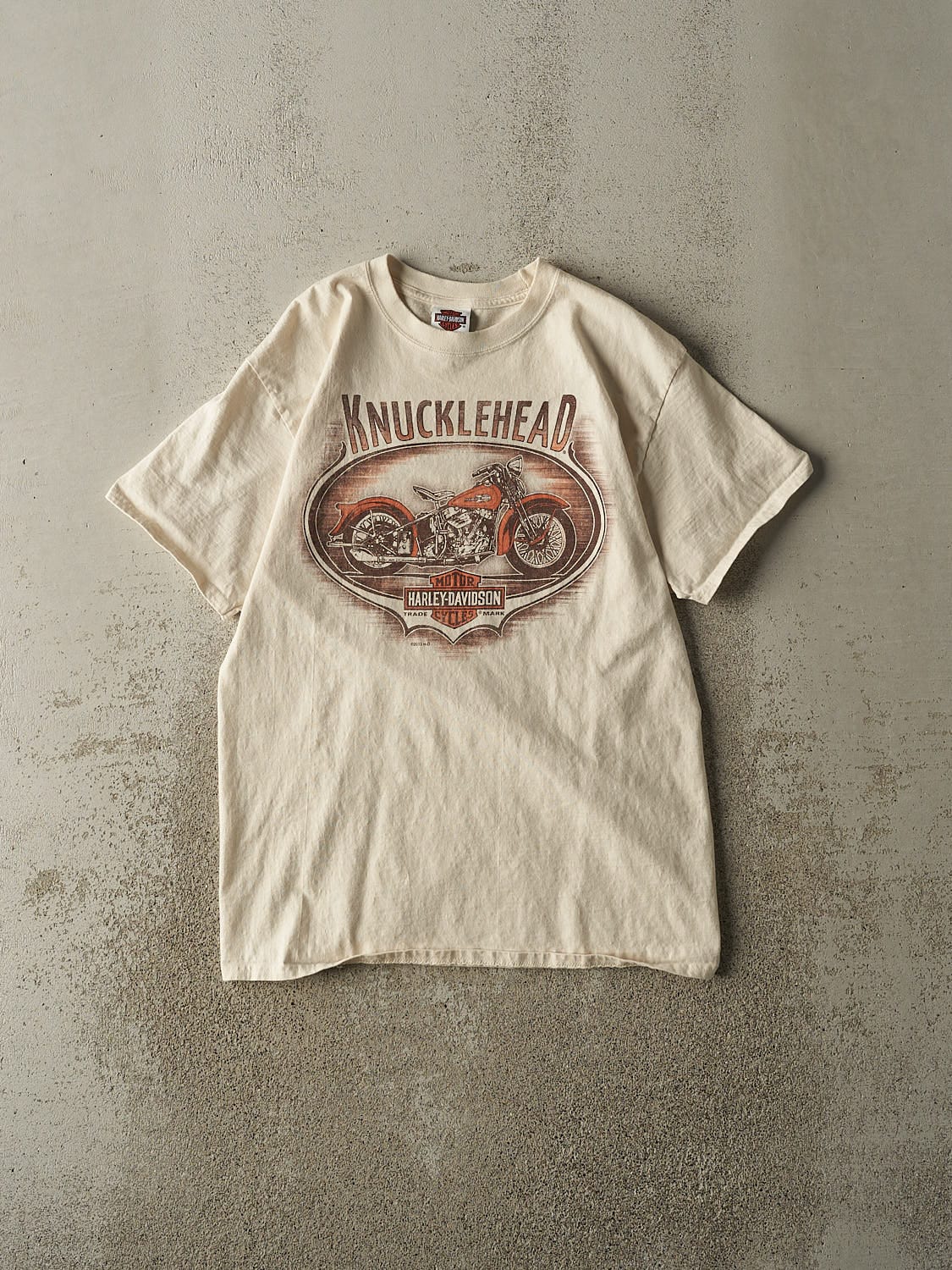 Vintage 13' Beige Harley Davidson Saguenay Quebec Tee (S/M)
