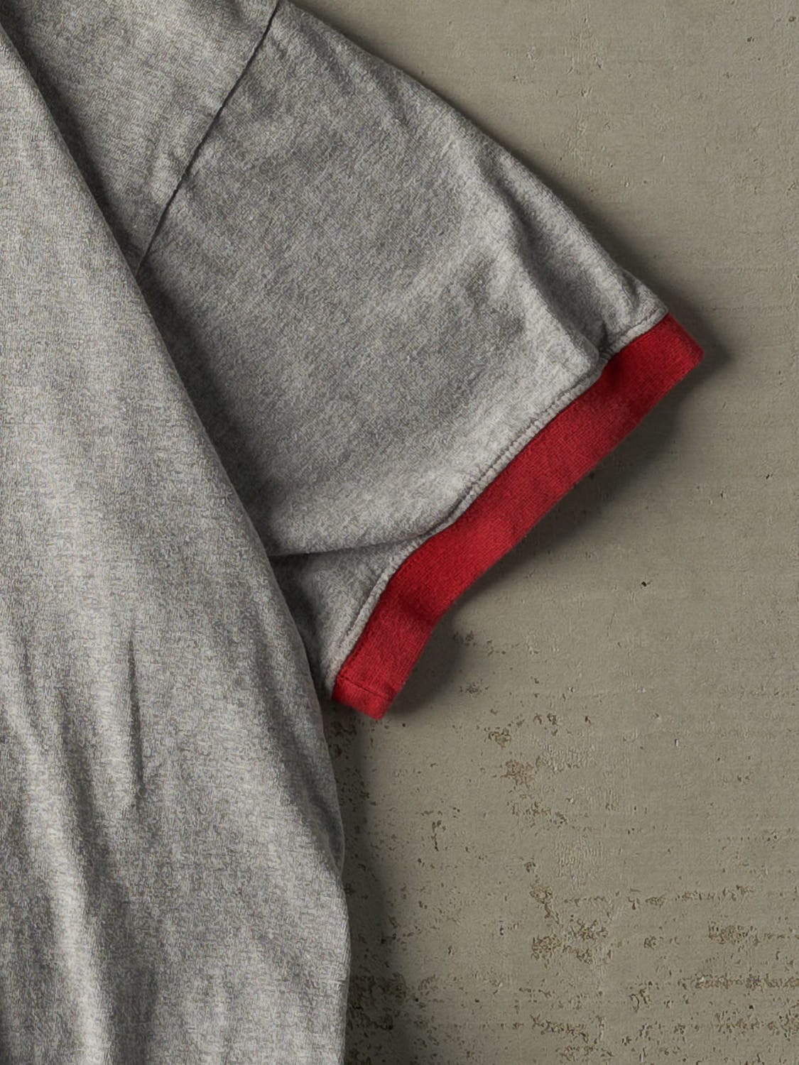 Vintage Y2K Grey Ohio State University Ringer Tee (XL/XXL)