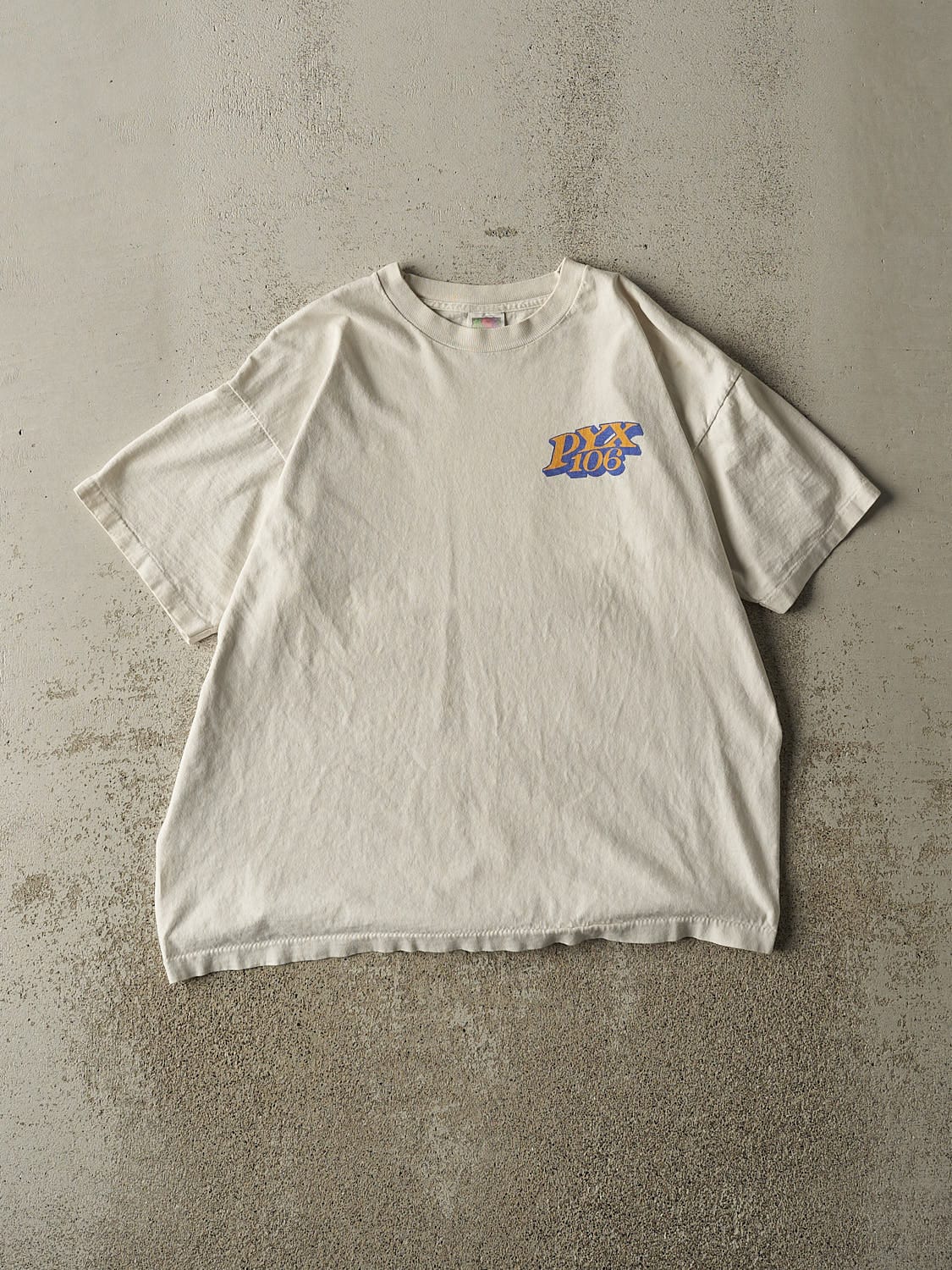 Vintage 90s White PYX 106 Single Stitch Tee (M/L)