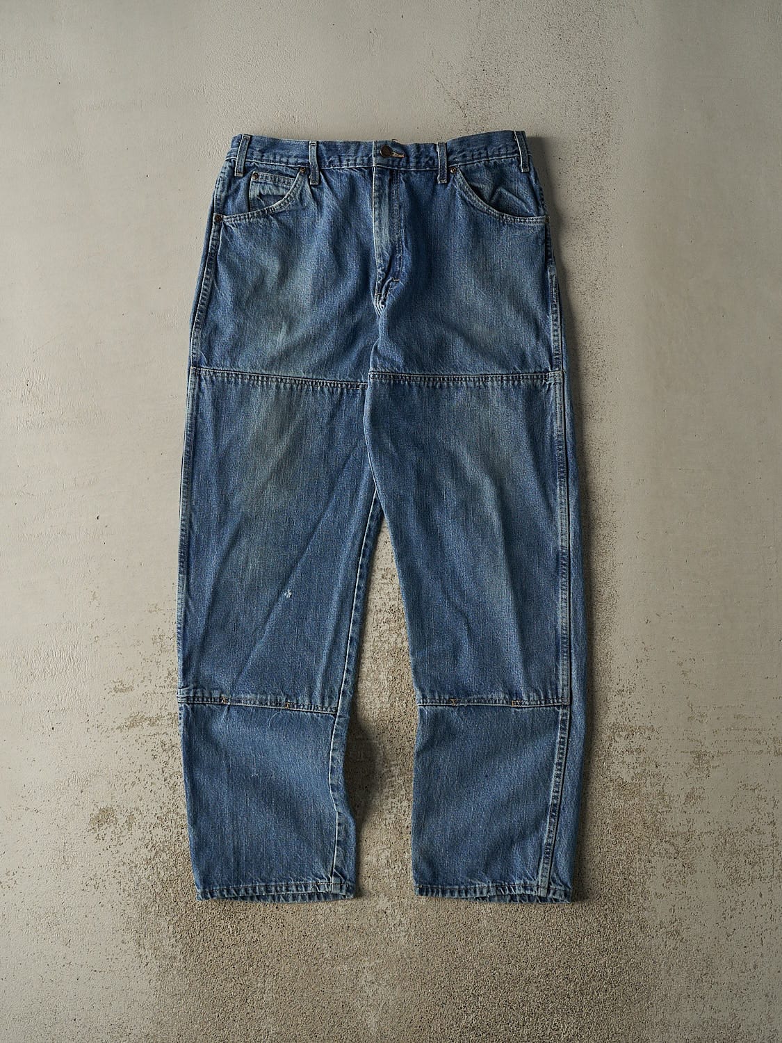 Vintage 90s Dark Wash Dickies Double Knee Jeans (36x34)