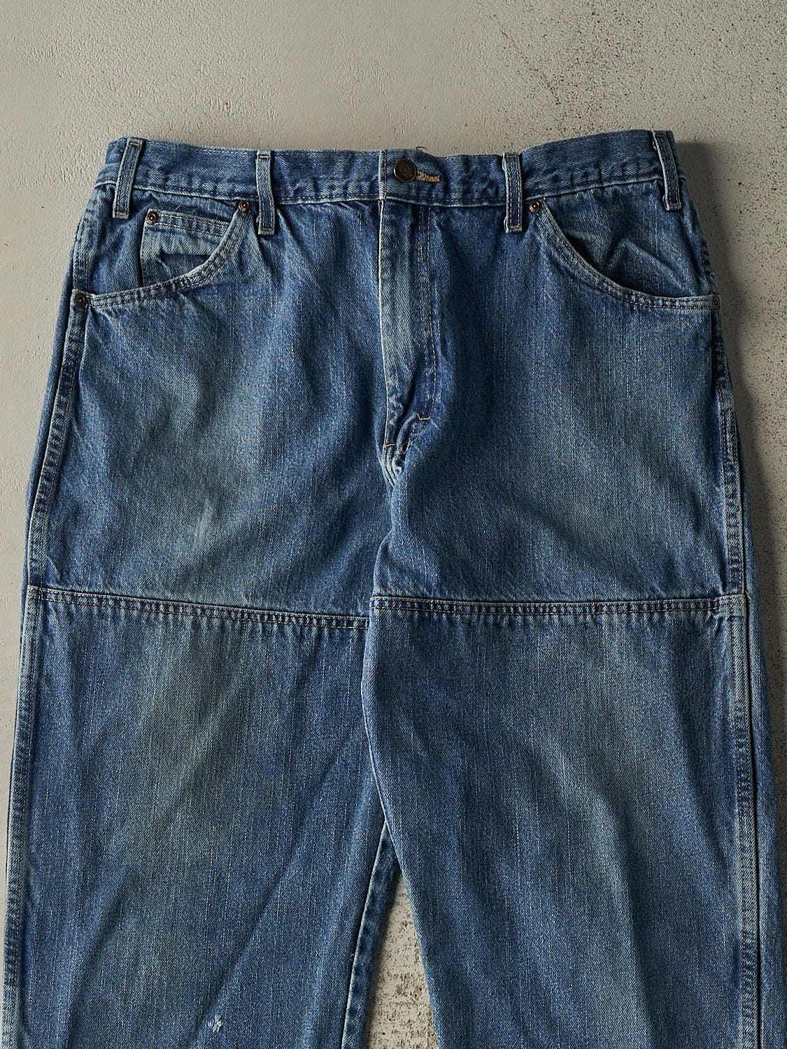 Vintage 90s Dark Wash Dickies Double Knee Jeans (36x34)