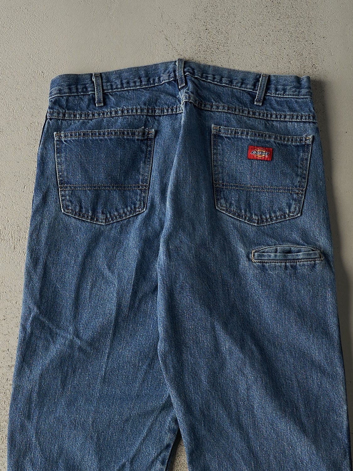 Vintage 90s Dark Wash Dickies Double Knee Jeans (36x34)