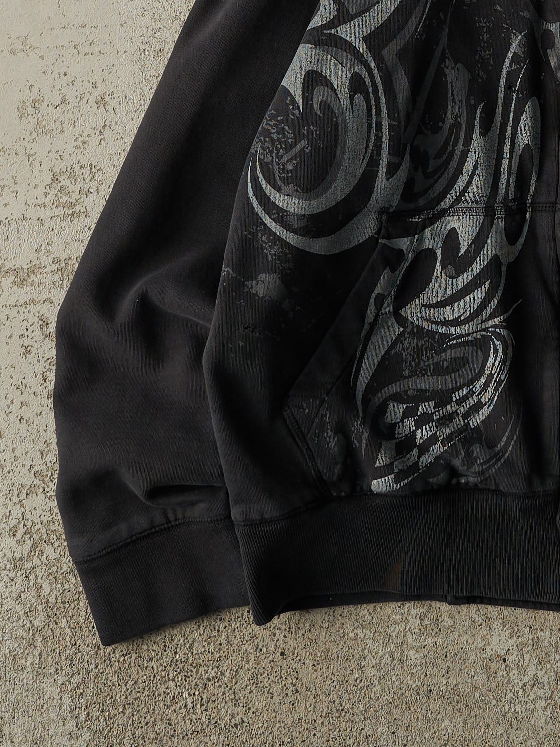 Vintage Y2K Black Dodge Ram Embroidered Zip Up Hoodie (M/L)