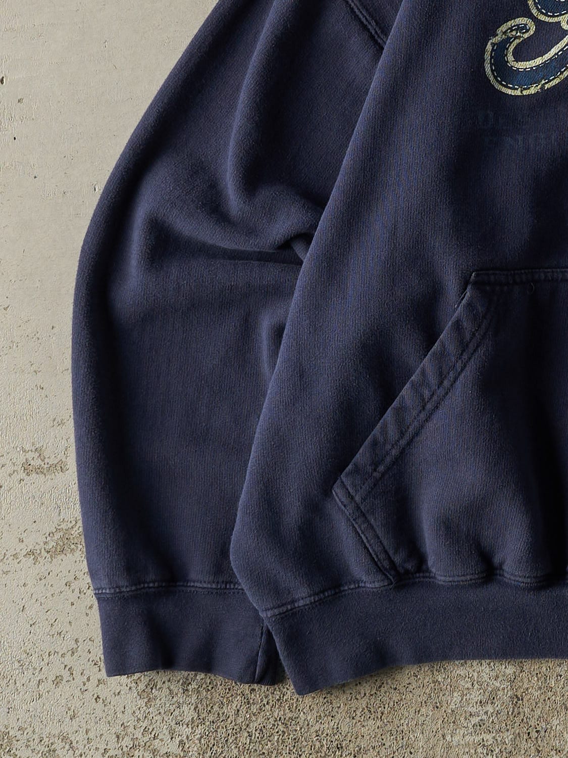 Vintage Y2K Navy Blue Ford Hoodie (S/M)