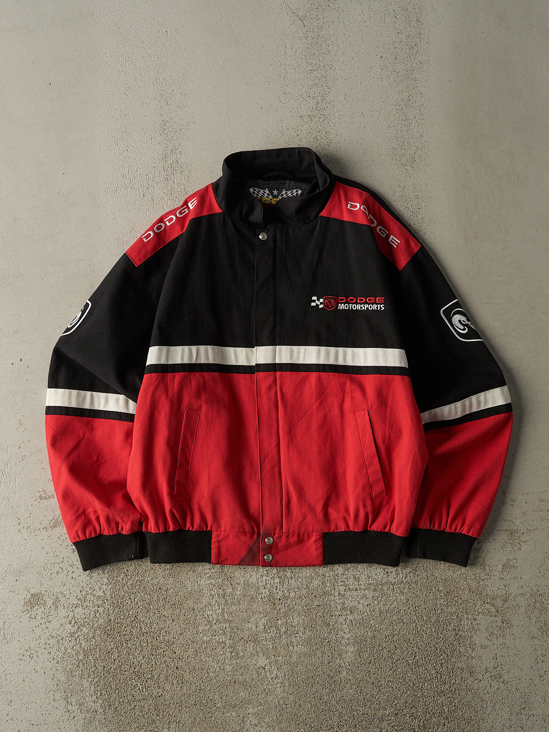 Vintage 90s Black & Red Dodge Nascar Racing Jacket (M/L)