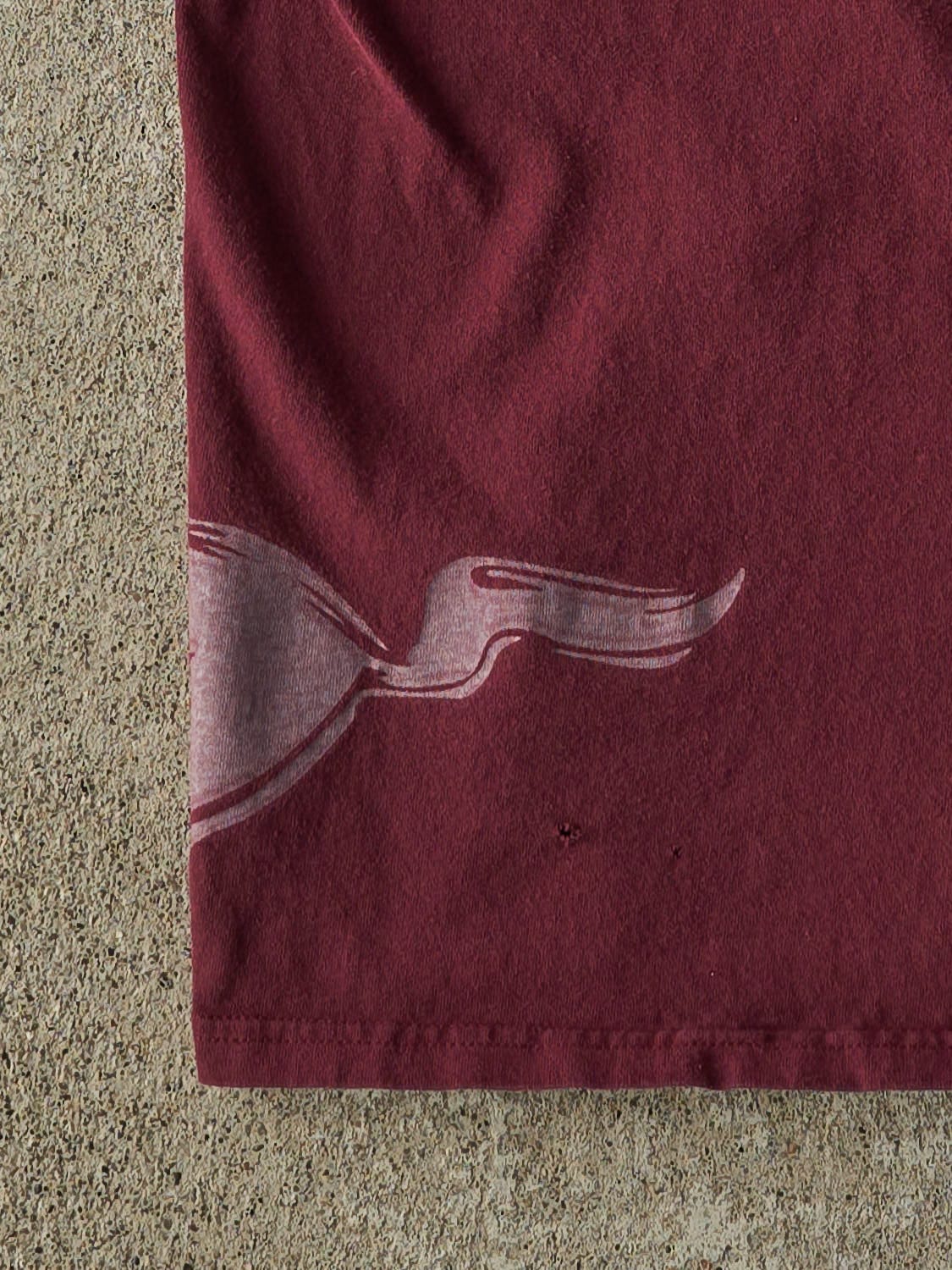 Vintage Y2K Burgundy Ford Mustang Tee (L/XL)