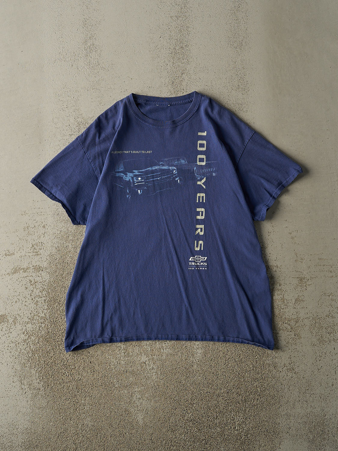 Vintage Y2K Blue Chevrolet Hundred Years Tee (L)