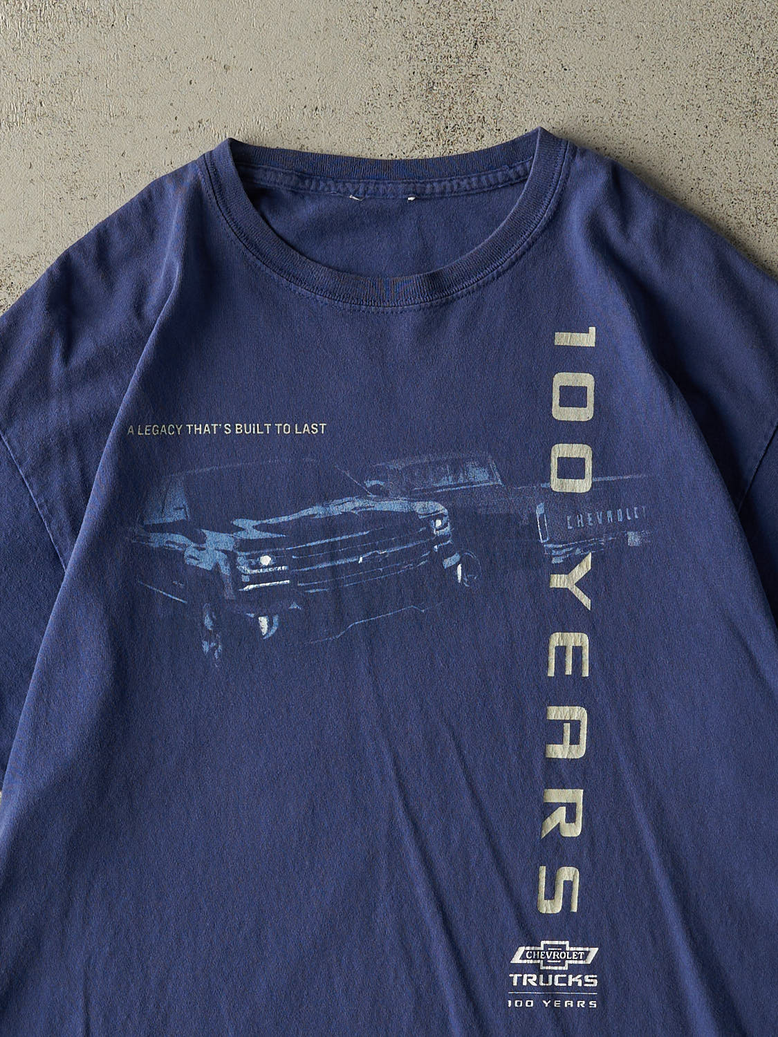 Vintage Y2K Blue Chevrolet Hundred Years Tee (L)